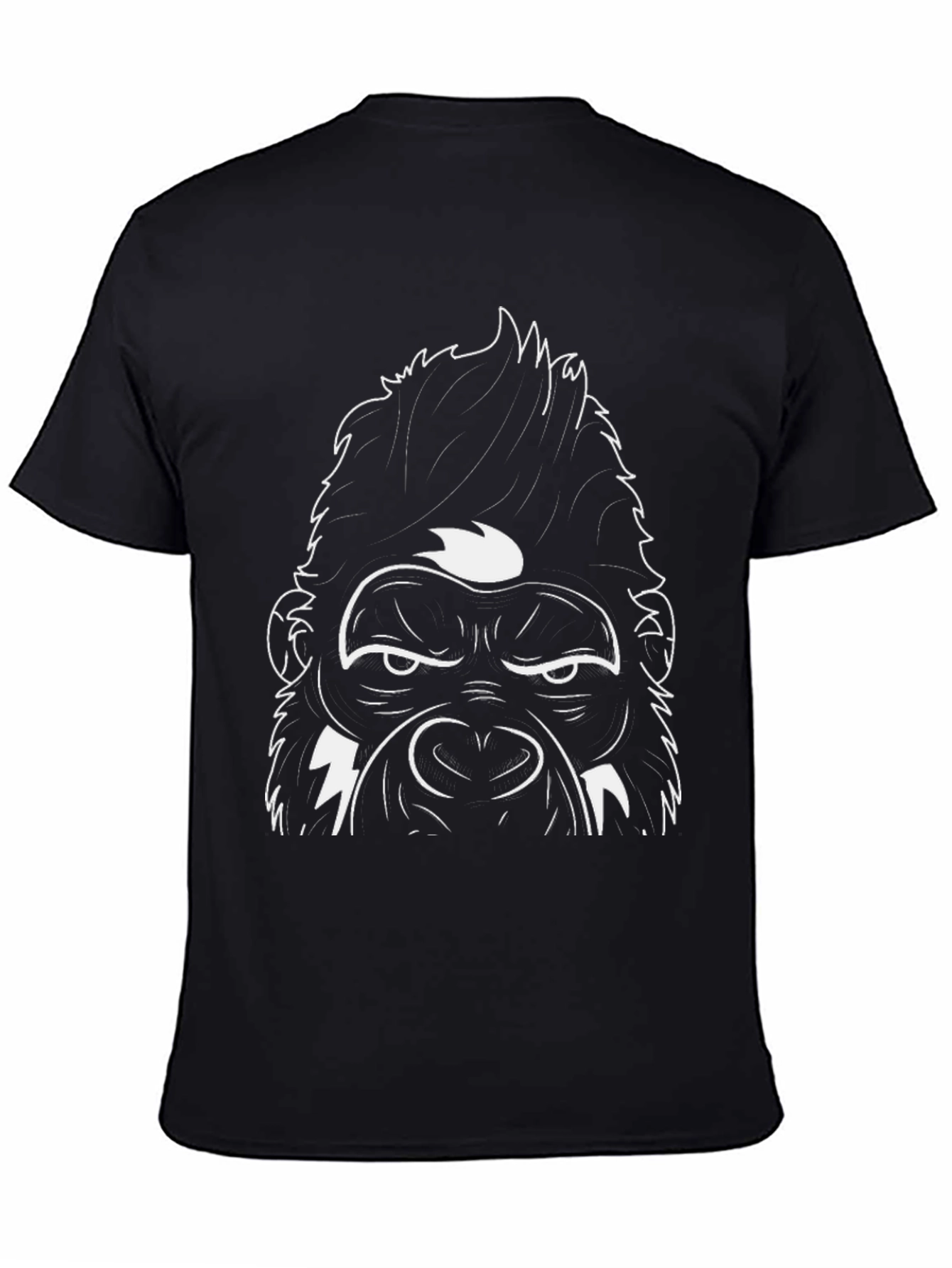 Cool Gorilla Graphic Tee - Black Cotton Blend