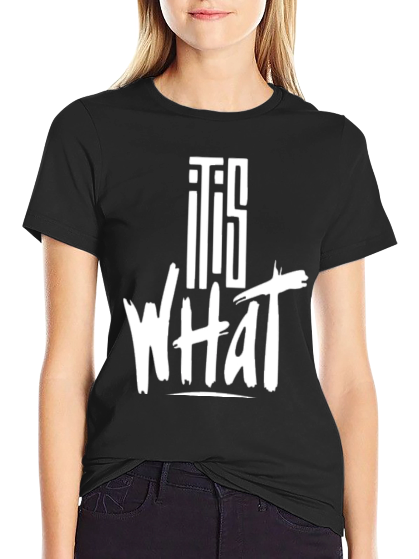 It Is What It Is Graphic Tee - Black