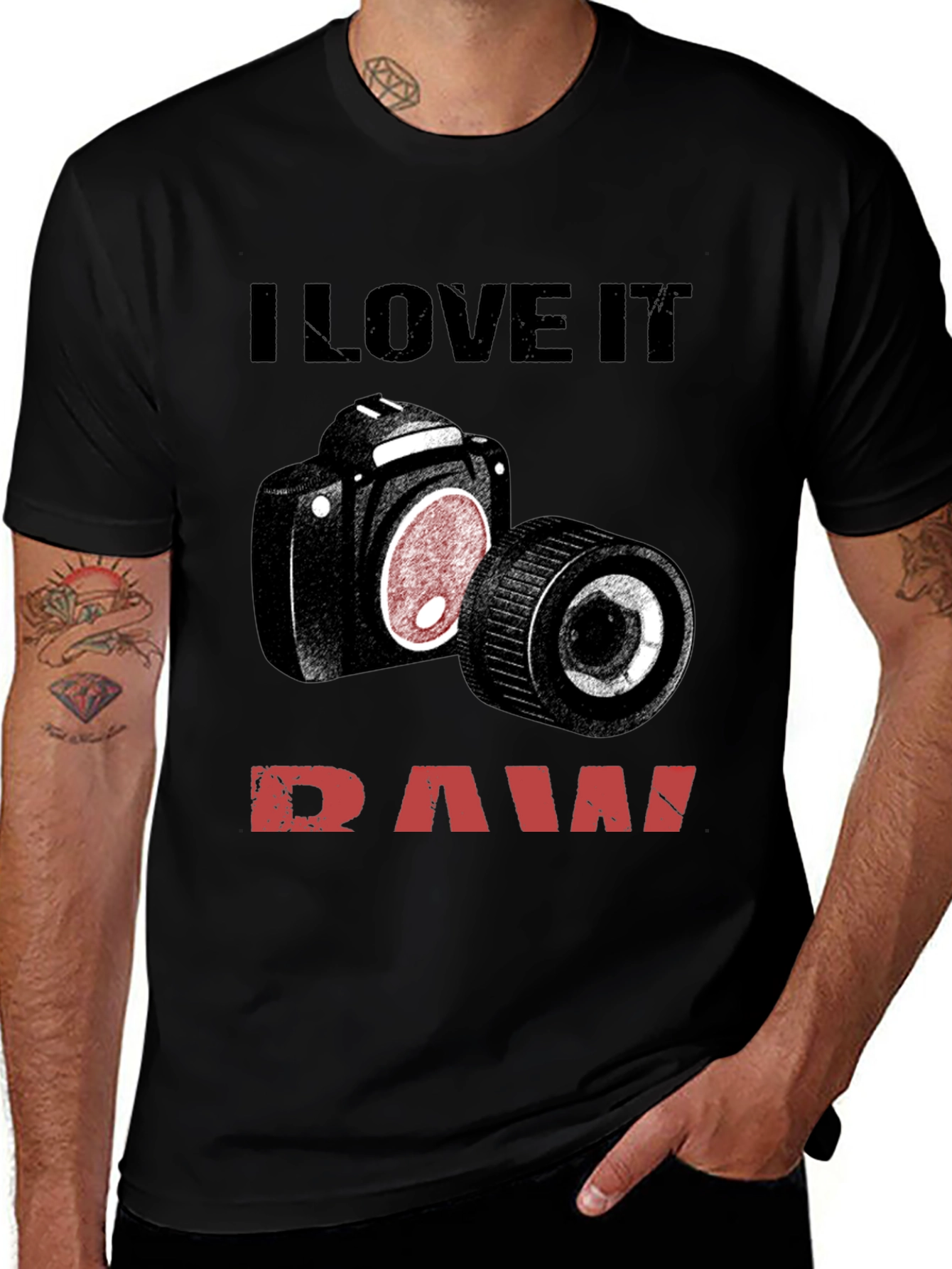 I Love It Raw Camera T-Shirt