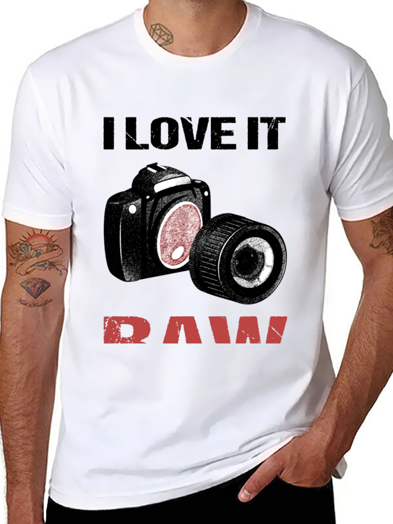 I Love It Raw Camera T-Shirt