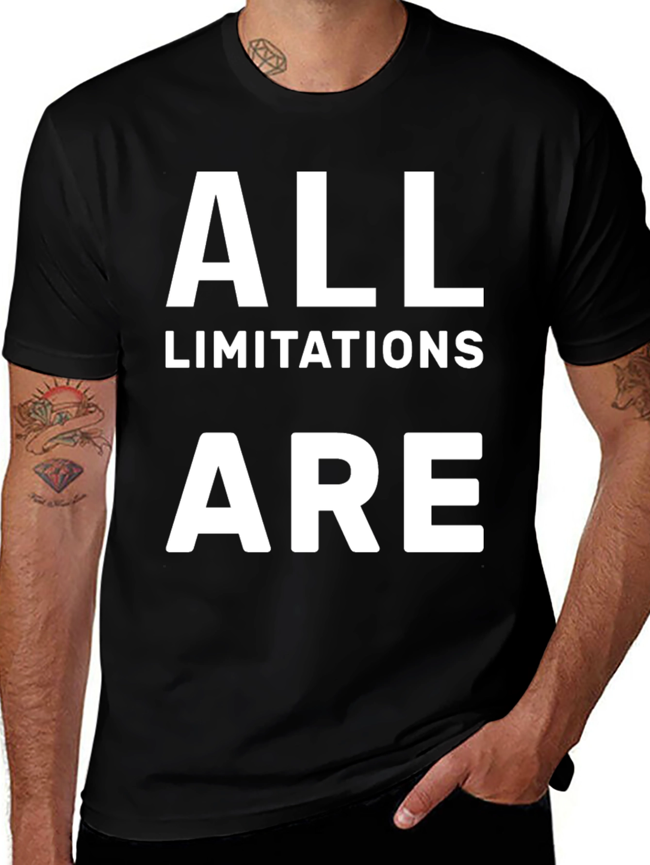 All Limitations Are T-Shirt - Motivational Graphic Tee
