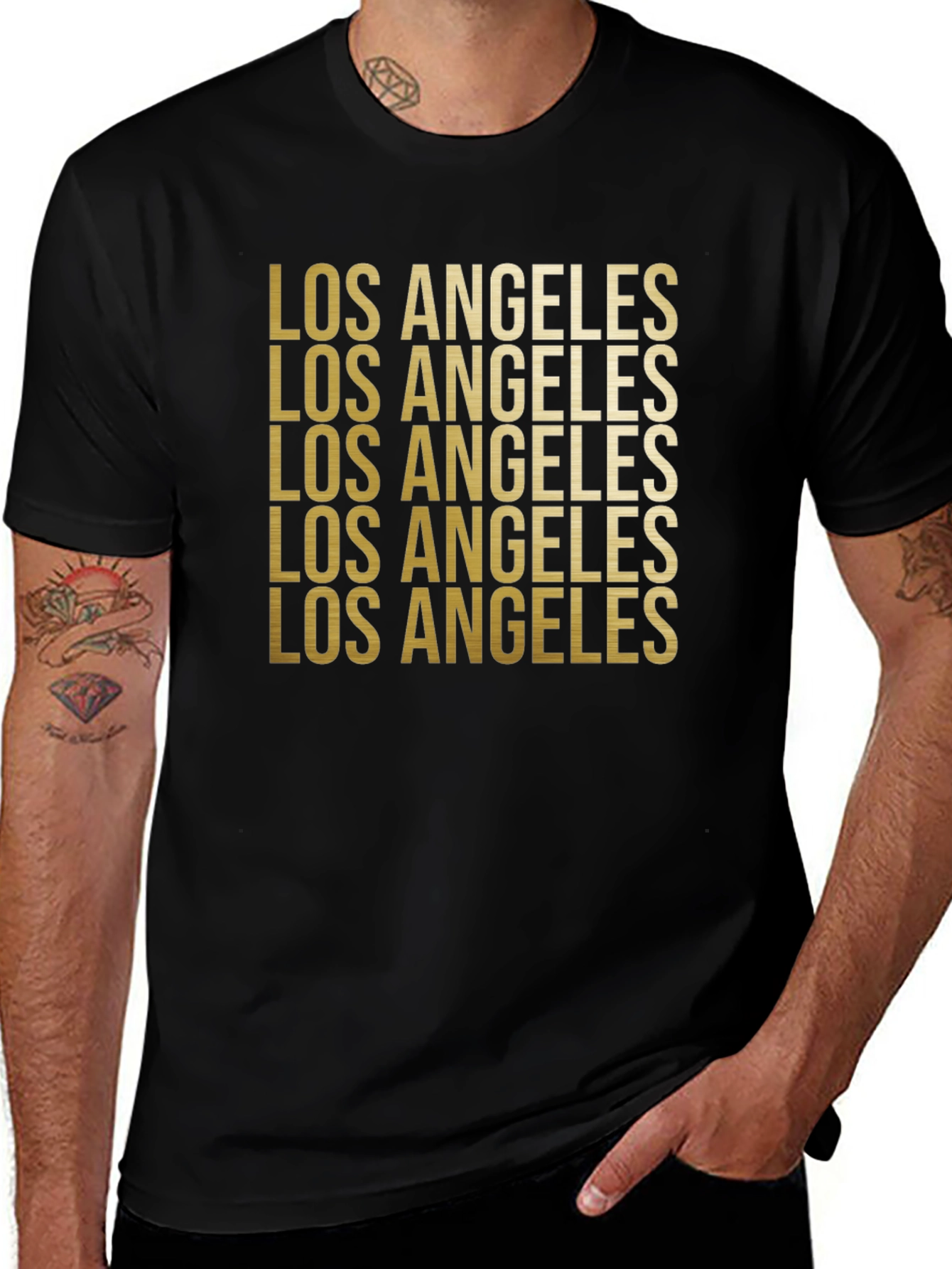 Los Angeles Graphic Print Crew Neck Tee