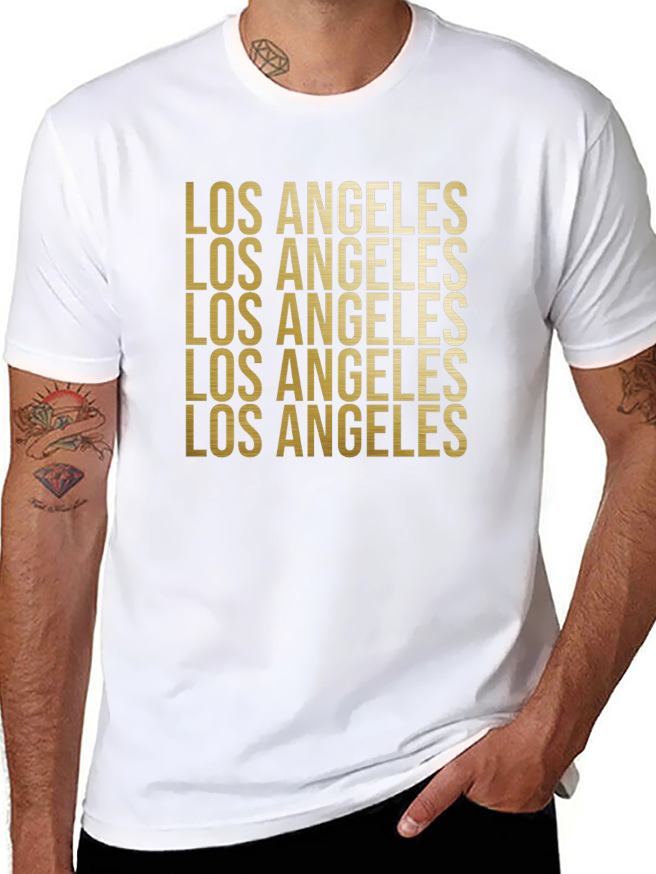Los Angeles Graphic Print Crew Neck Tee