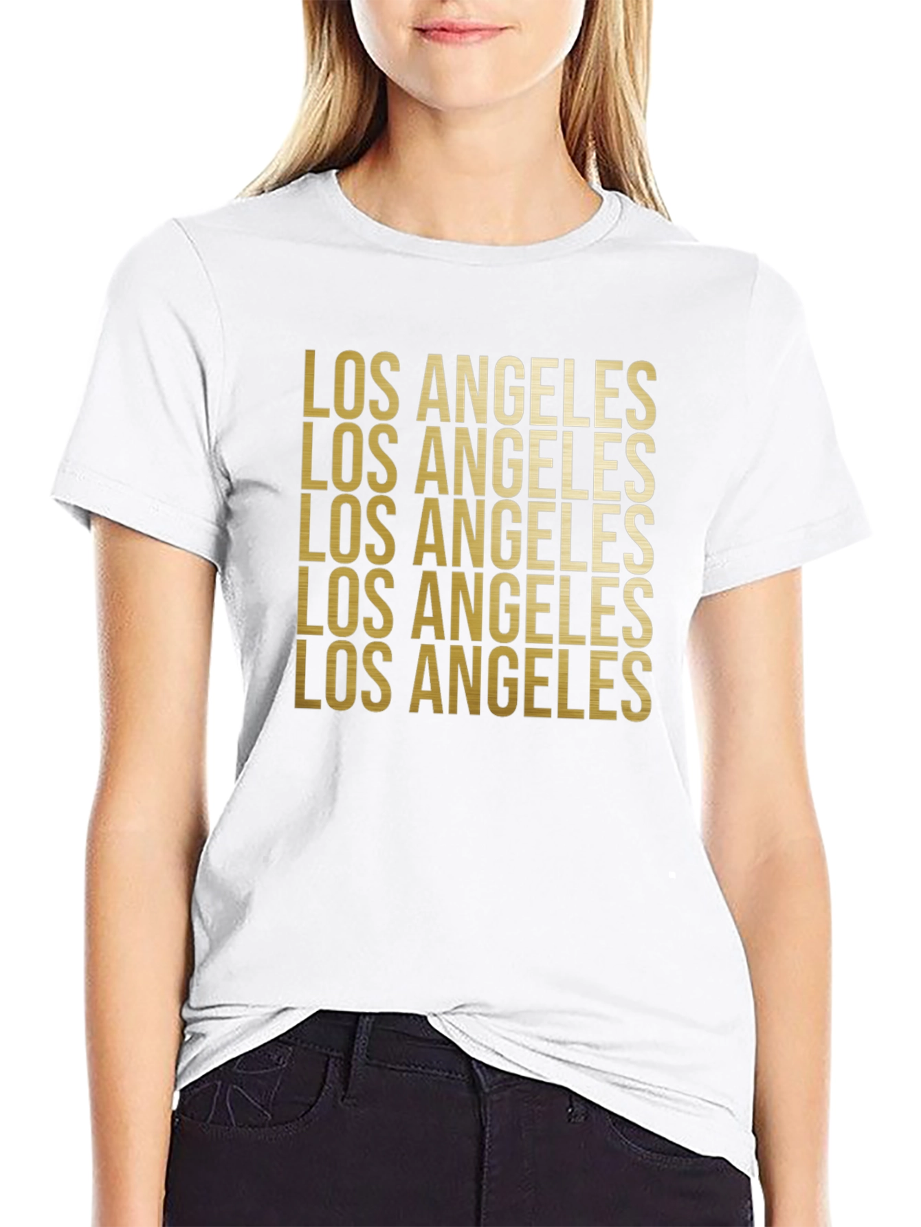 Los Angeles Graphic Print Crew Neck Tee