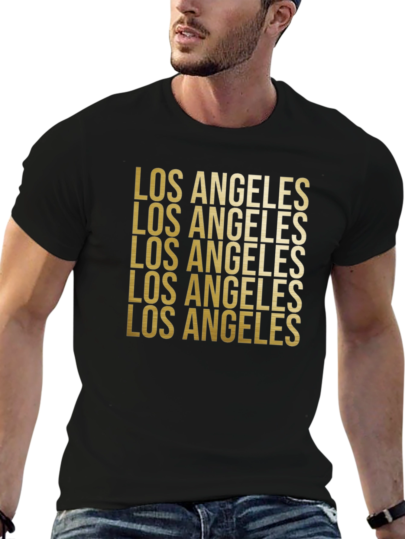 Los Angeles Graphic Print Crew Neck Tee