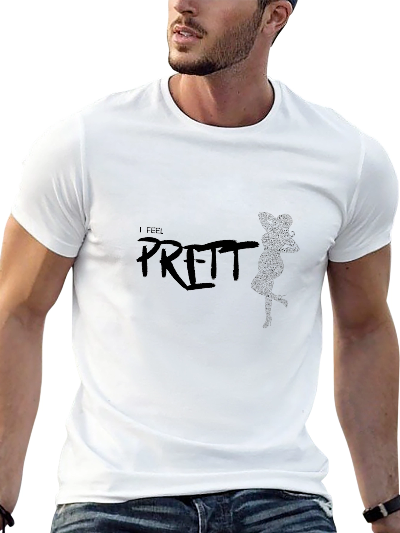 I Feel Pretty Graphic T-Shirt - Solid Black