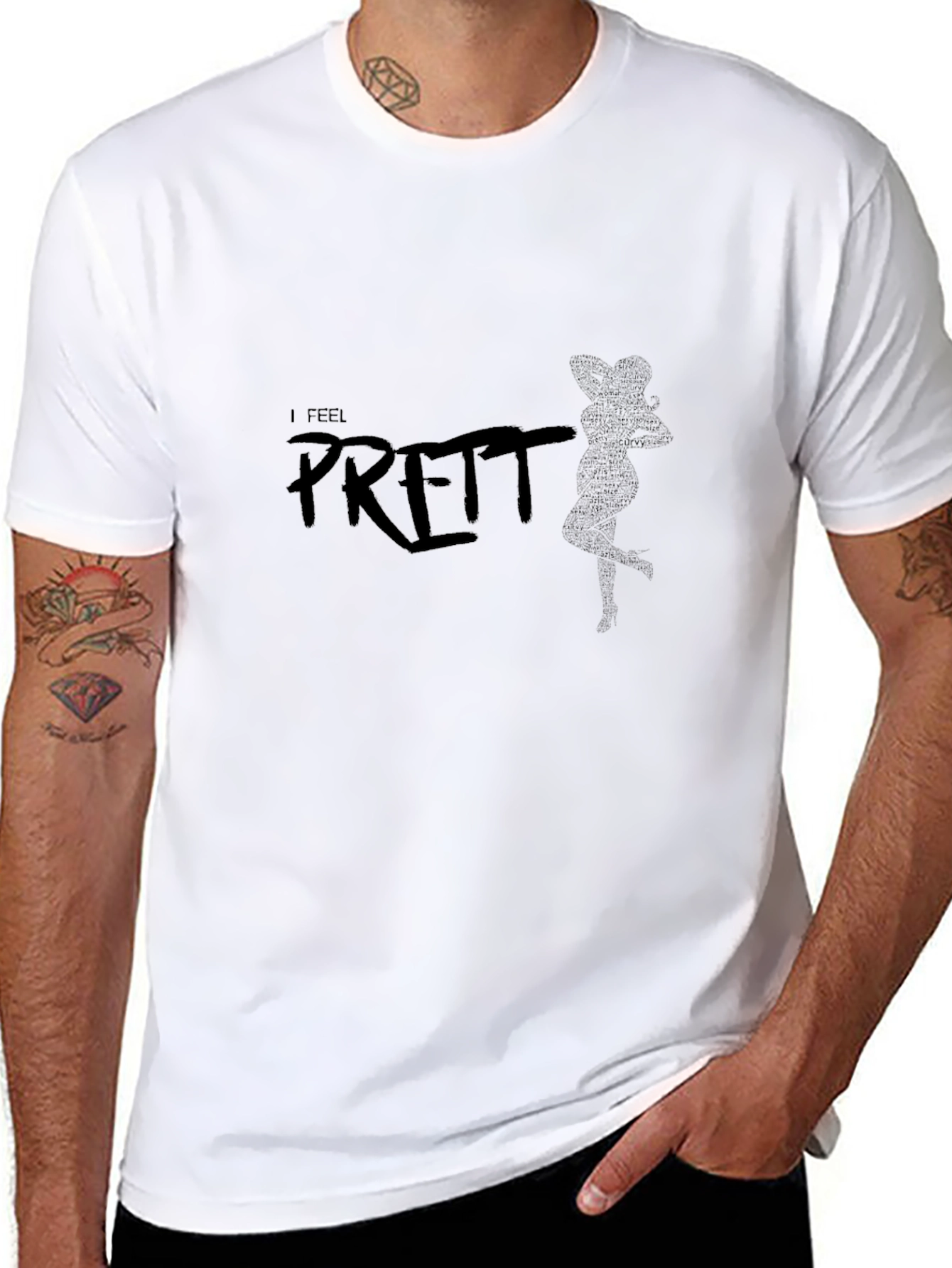 I Feel Pretty Graphic T-Shirt - Solid Black