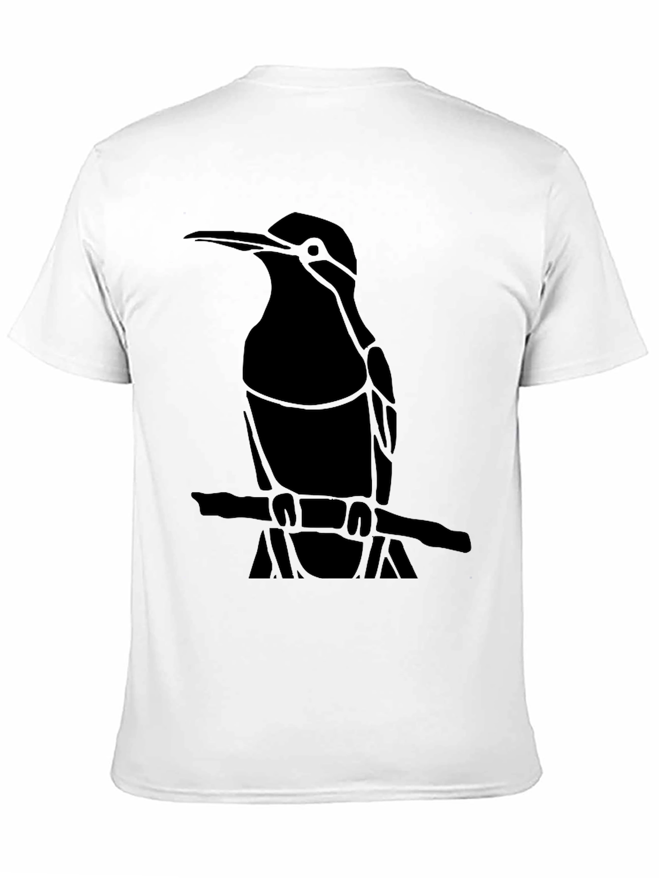 Kingfisher Bird Graphic Black T-Shirt