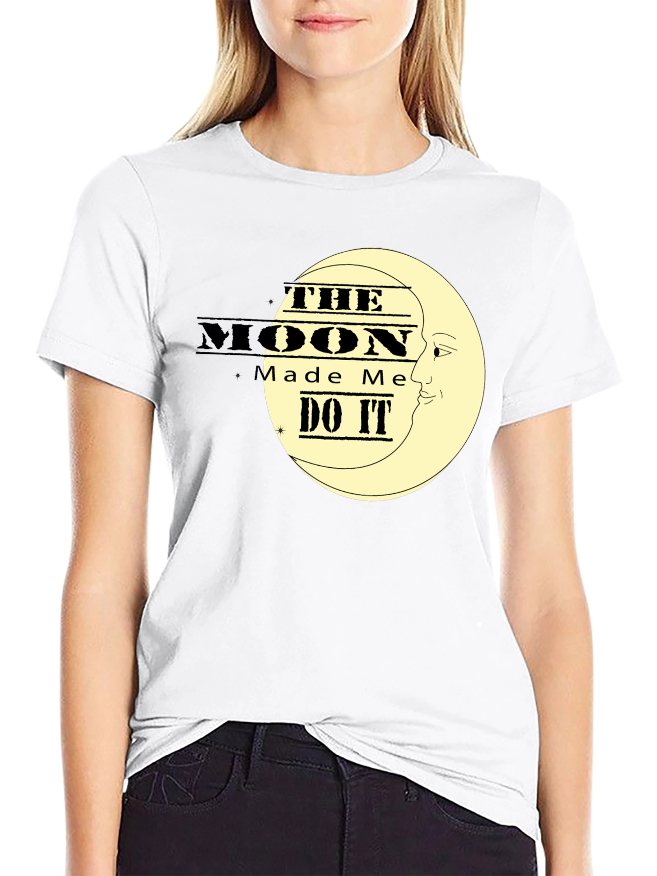 The Moon Made Me Do It Black T-Shirt