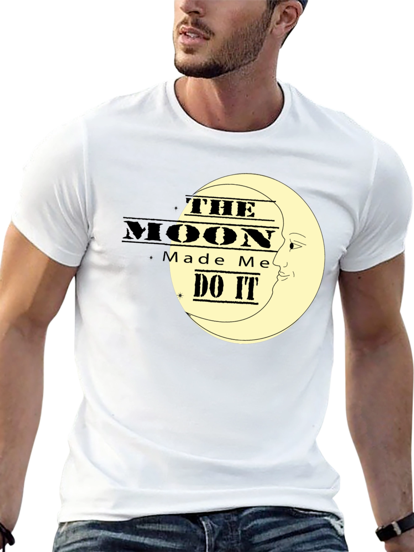 The Moon Made Me Do It Black T-Shirt