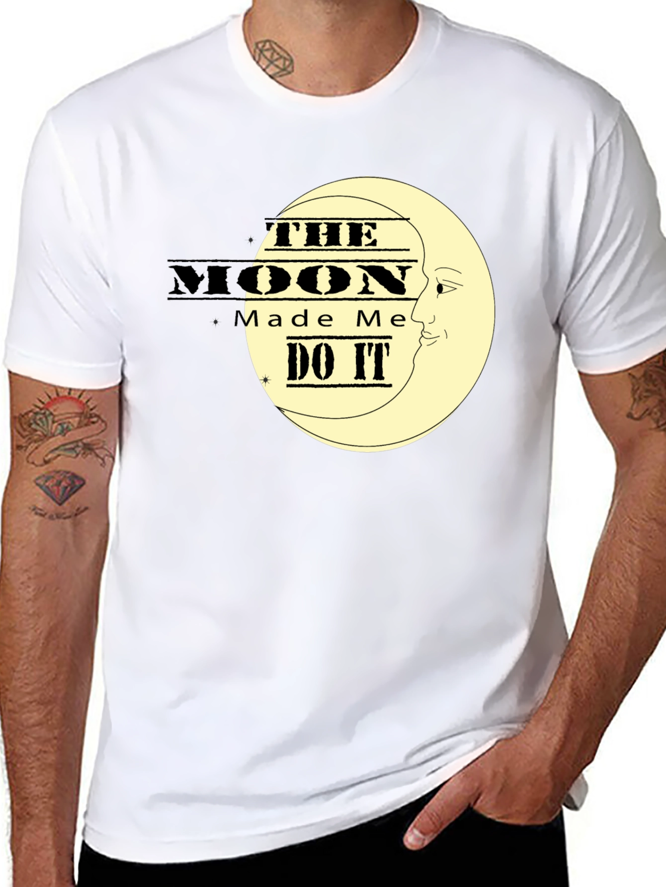 The Moon Made Me Do It Black T-Shirt