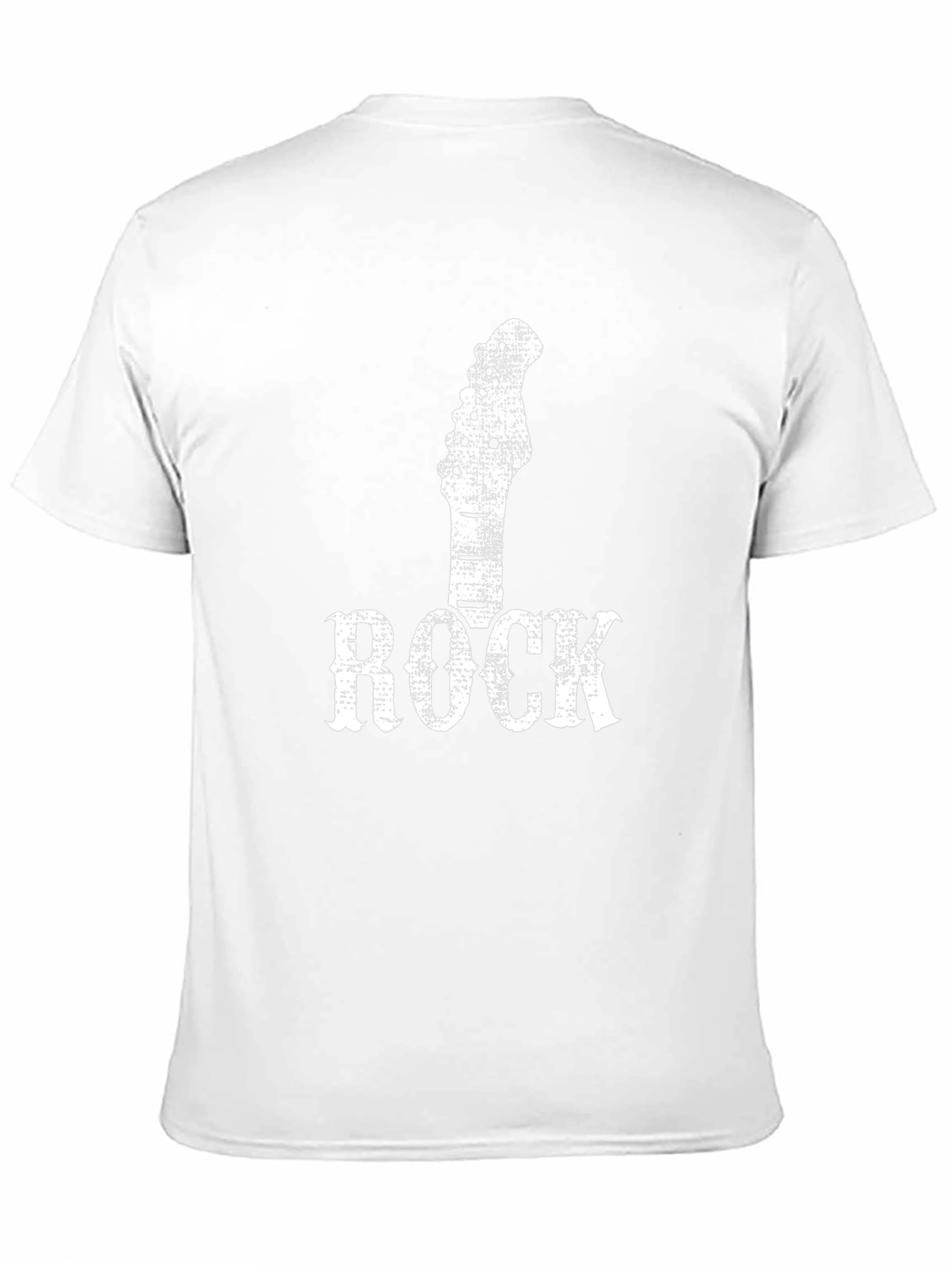 Rock Music T-Shirt - Distressed Guitar Headstock Design