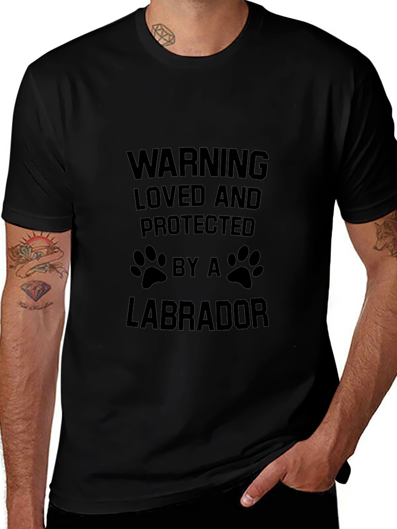 Warning Loved by a Labrador T-Shirt