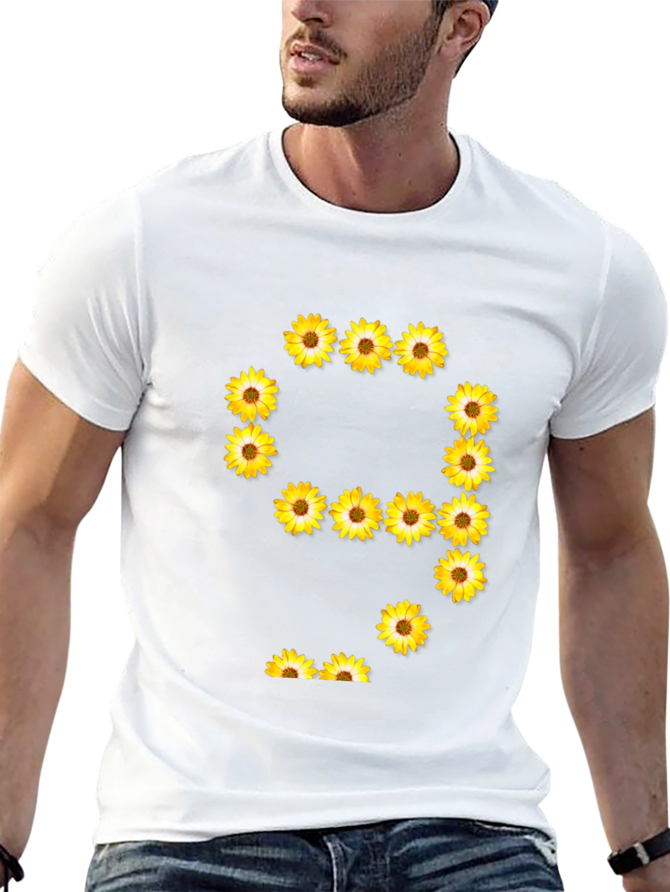 Sunflower Number 9 Graphic Black T-Shirt
