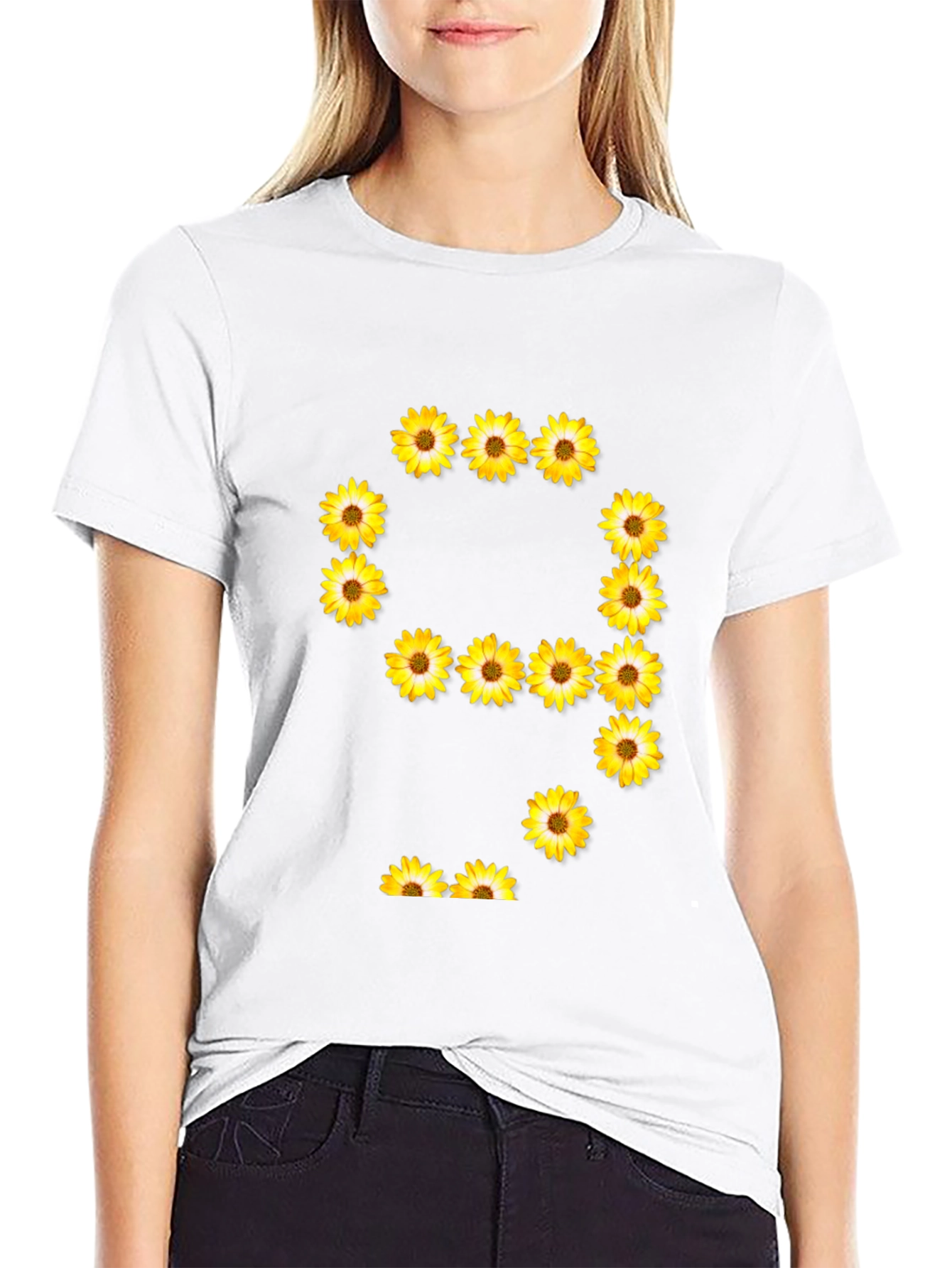 Sunflower Number 9 Graphic Black T-Shirt