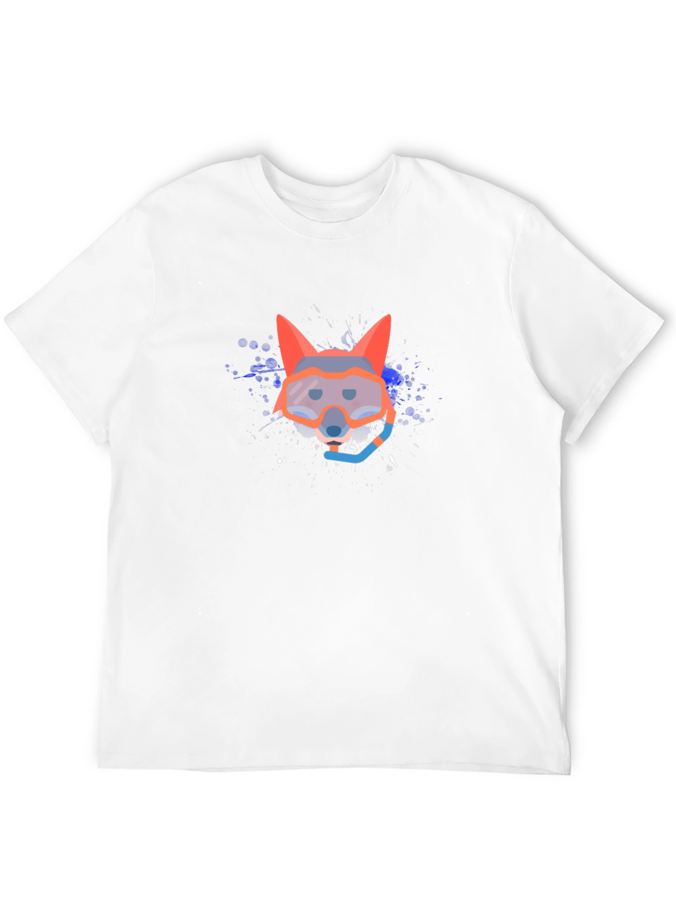 Diver Fox Graphic Tee - Black Cotton Comfort