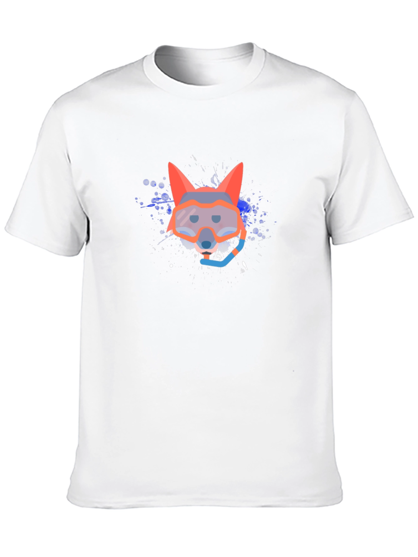 Diver Fox Graphic Tee - Black Cotton Comfort