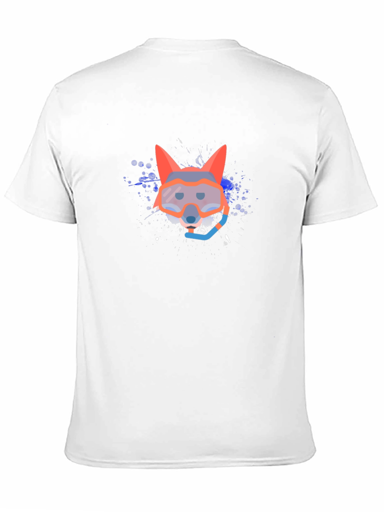 Diver Fox Graphic Tee - Black Cotton Comfort