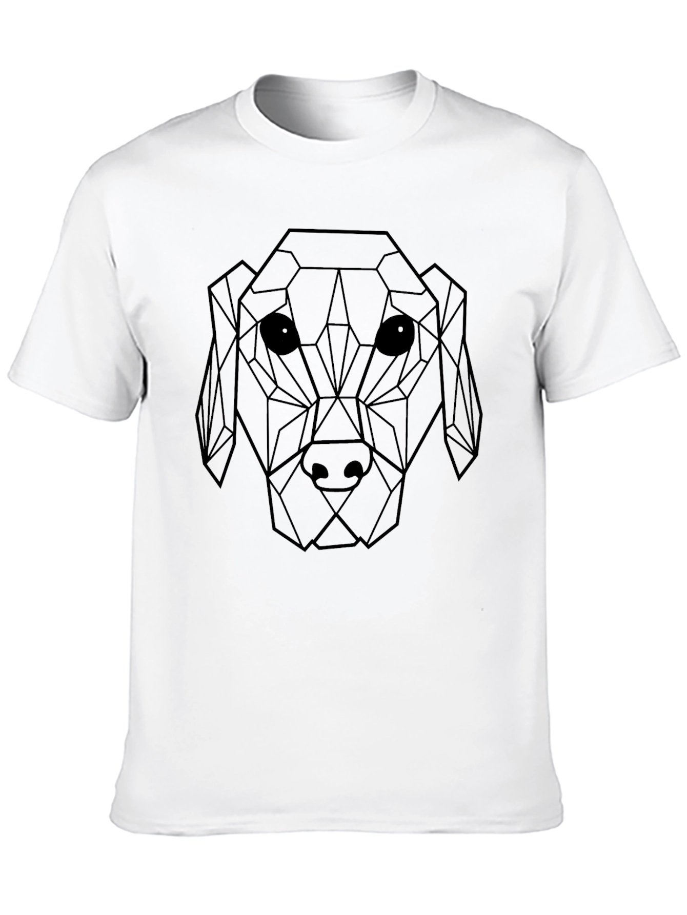Geometric Dog Graphic T-Shirt - Modern & Stylish!