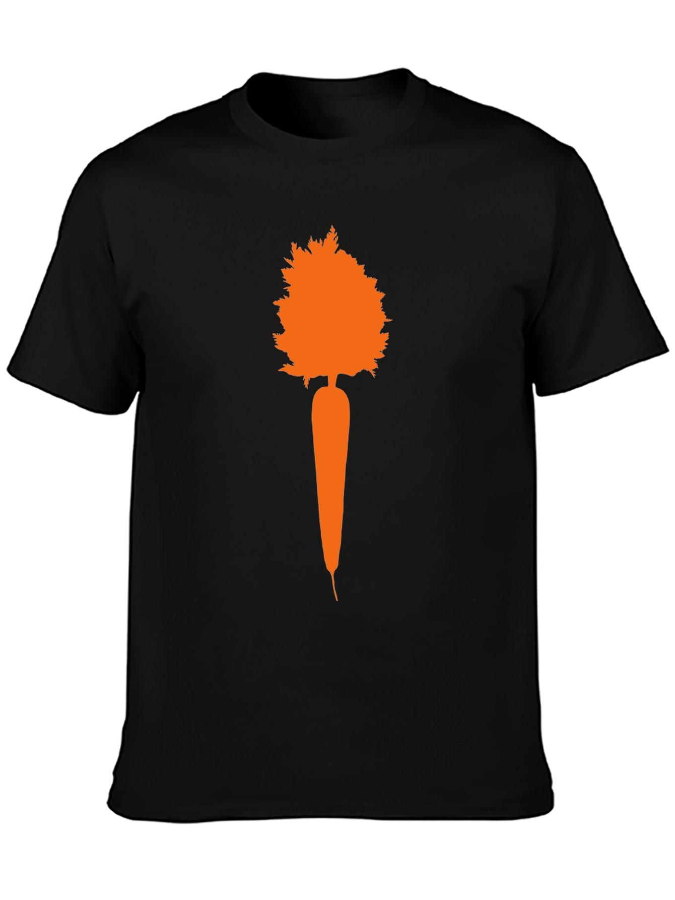 Carrot Tree Graphic Tee - Black Cotton T-Shirt