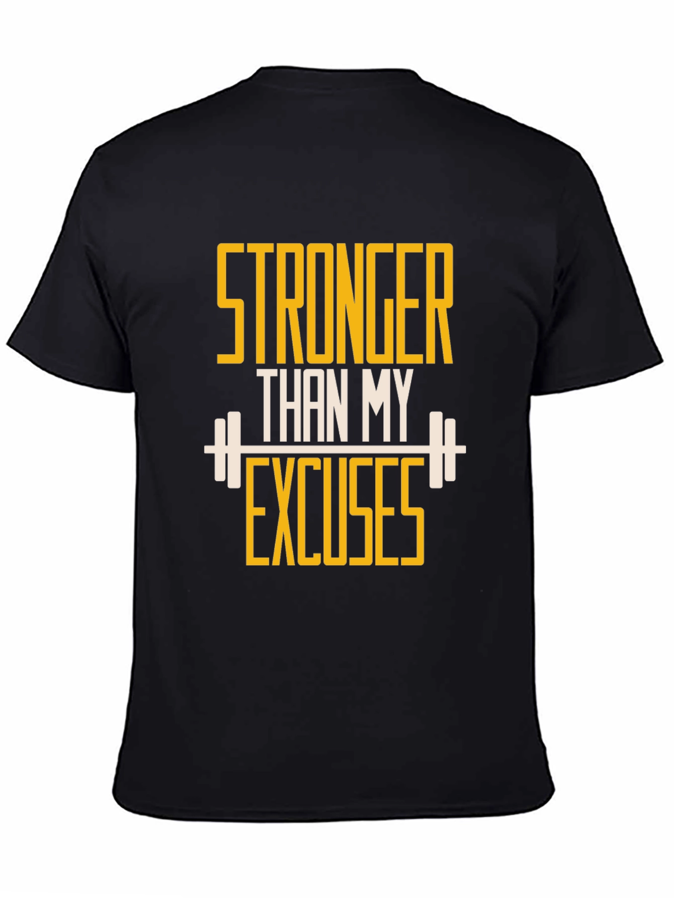 Stronger Than My Excuses Black Graphic Tee