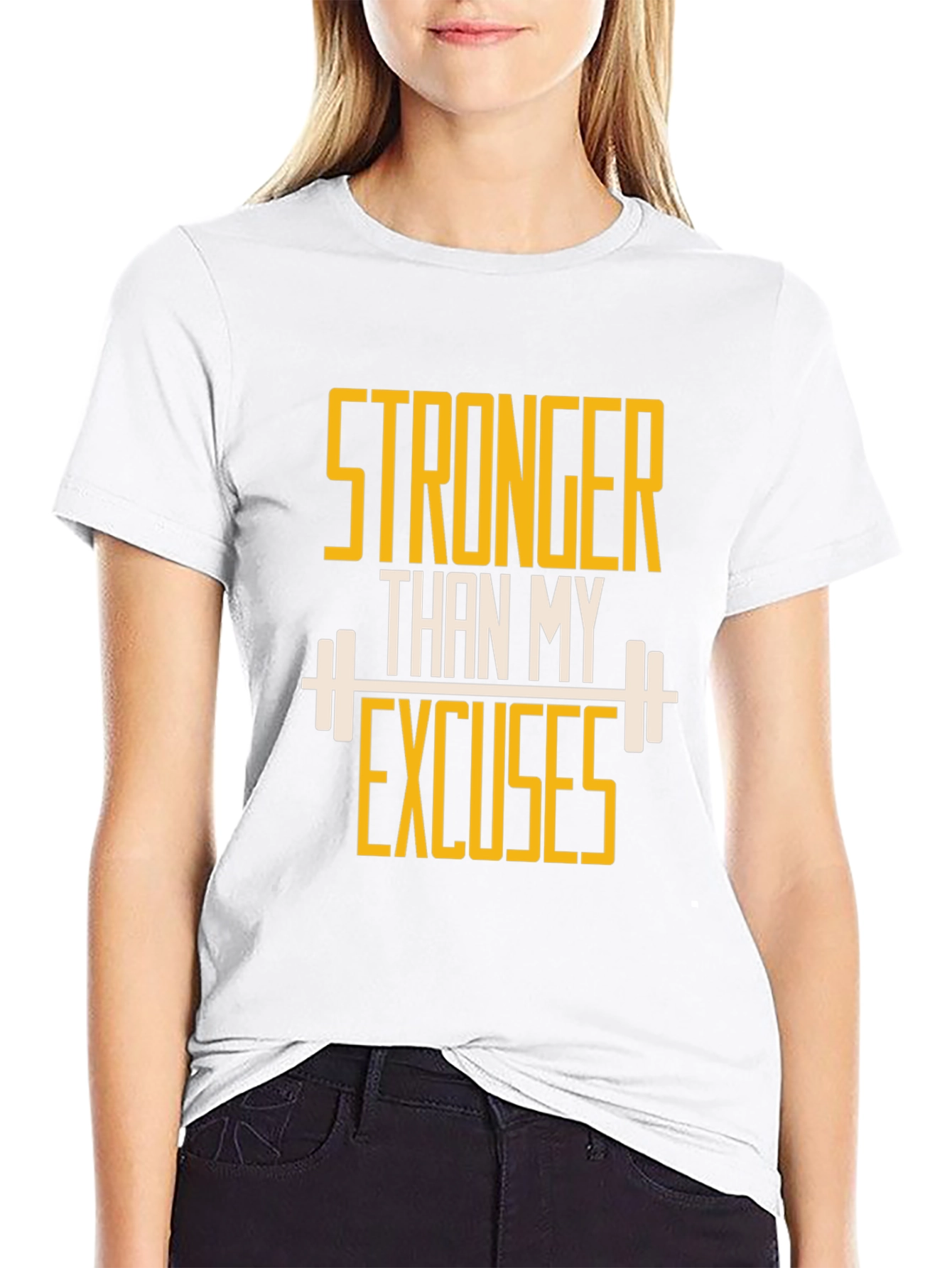 Stronger Than My Excuses Black Graphic Tee