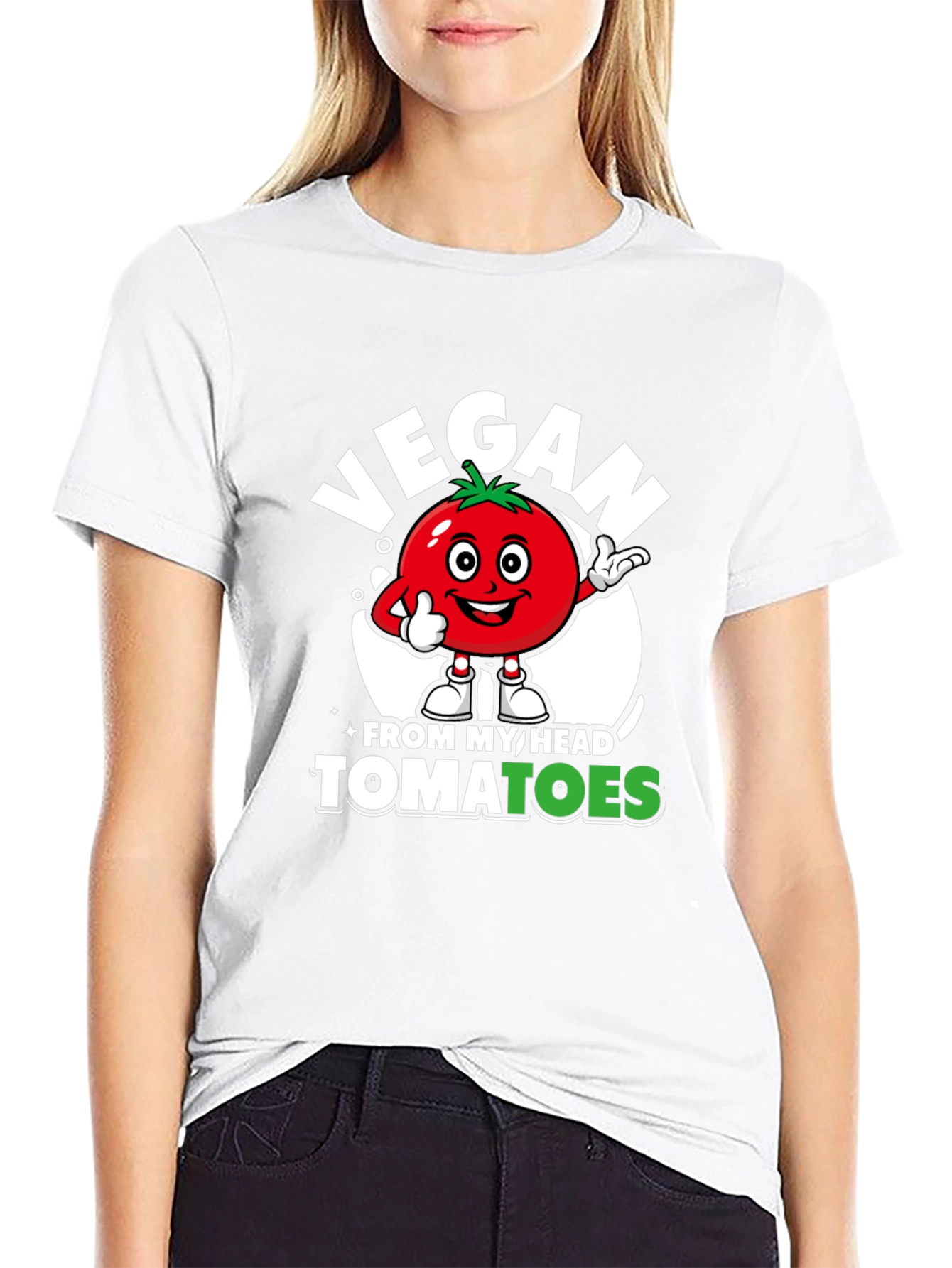 Vegan From My Head Tomatoes Graphic Tee
