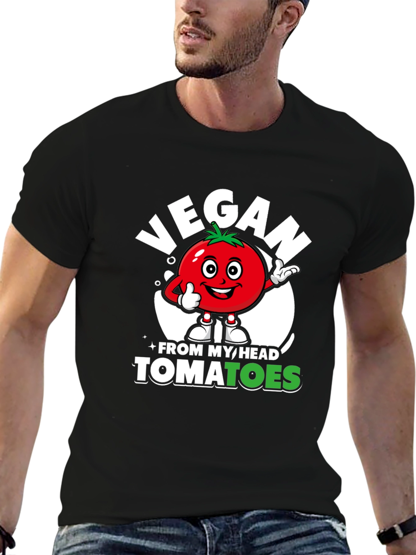 Vegan From My Head Tomatoes Graphic Tee