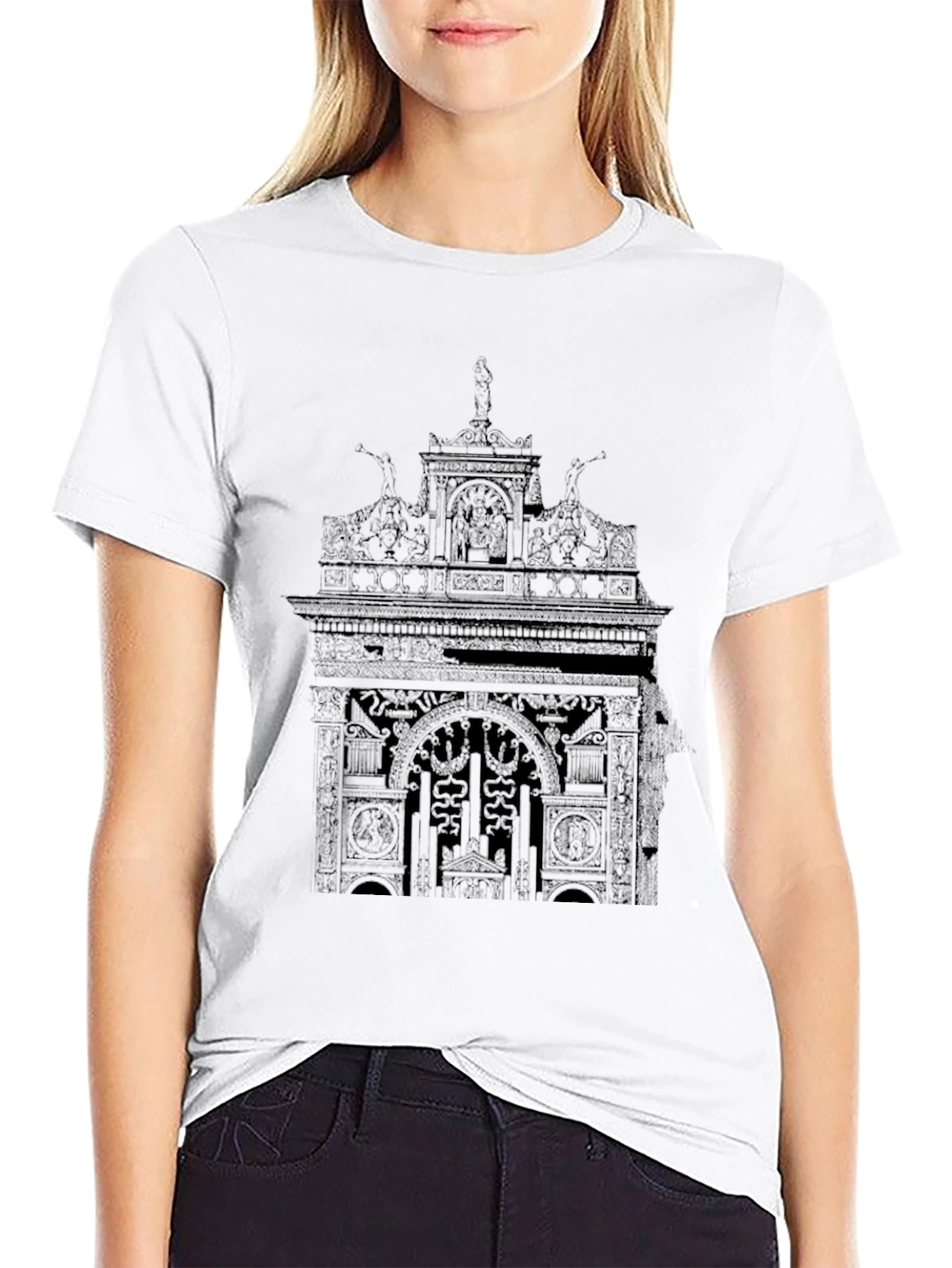 Ornate Arch Graphic Tee - Black