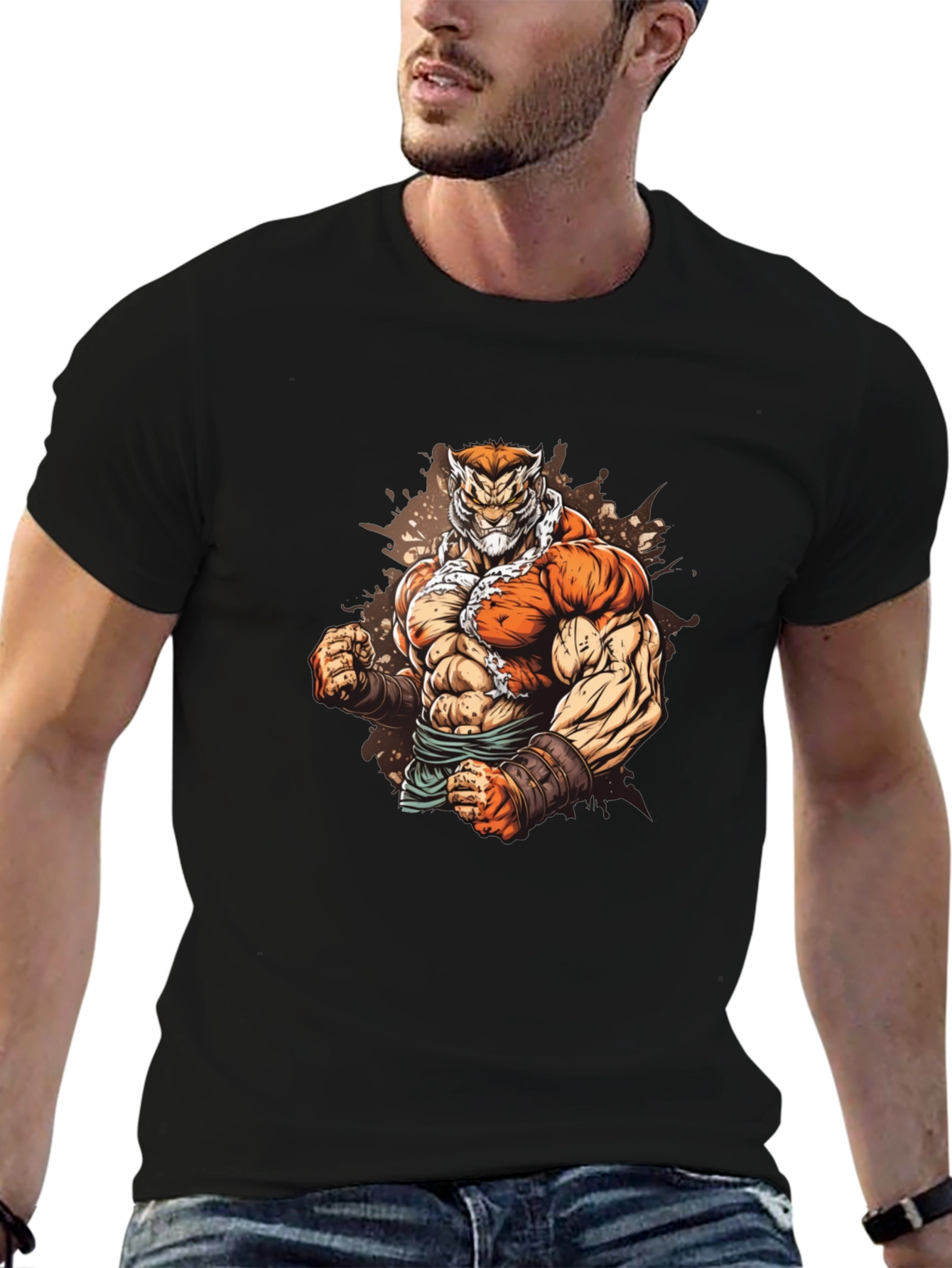 Tiger Warrior Graphic T-Shirt