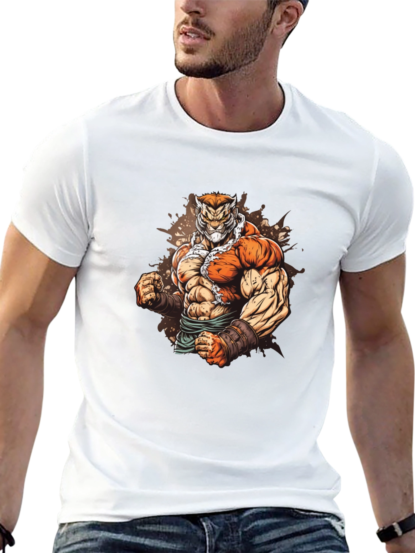 Tiger Warrior Graphic T-Shirt
