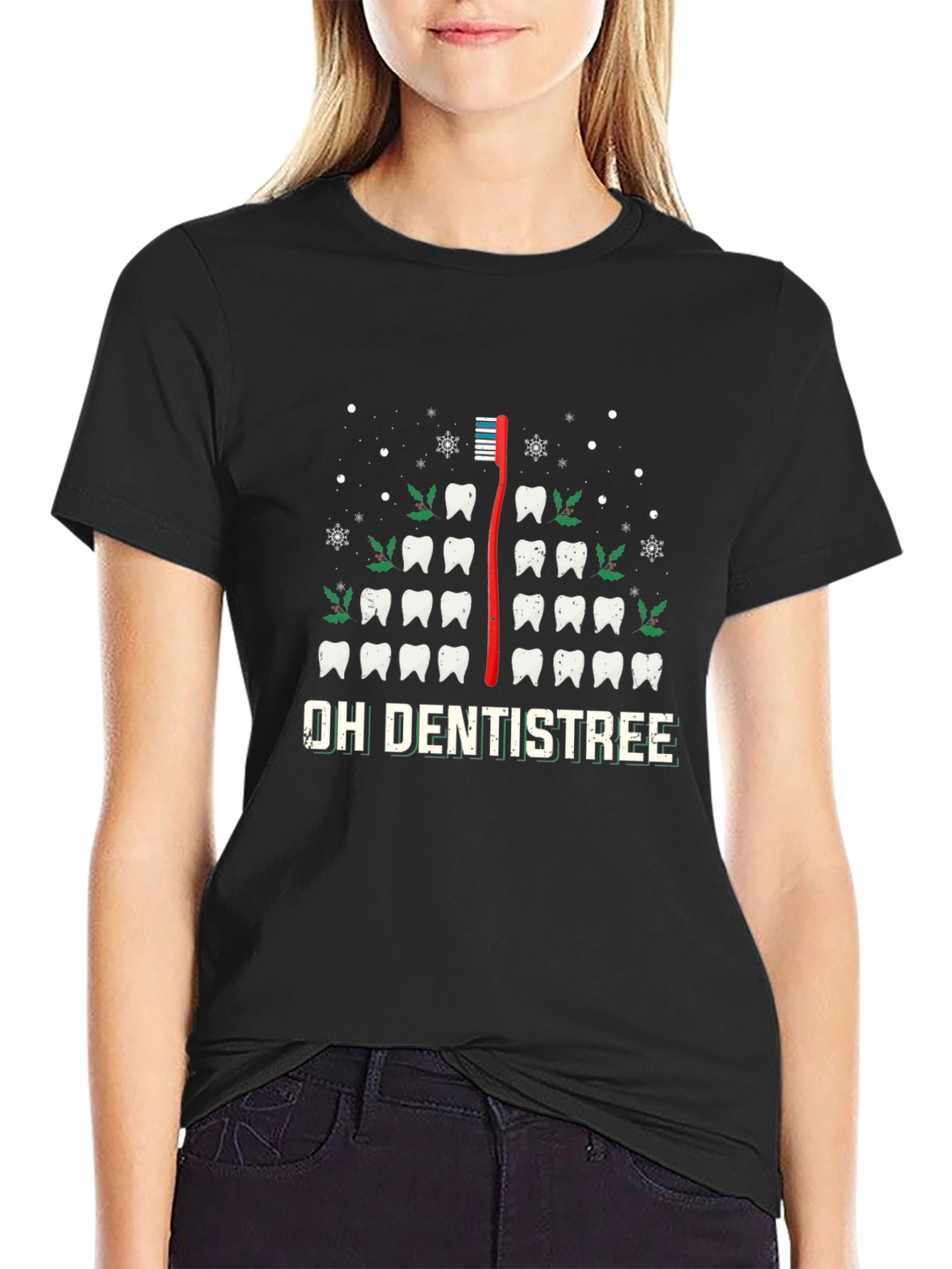 Oh Dentistree T-Shirt - Festive Holiday Dental Tee