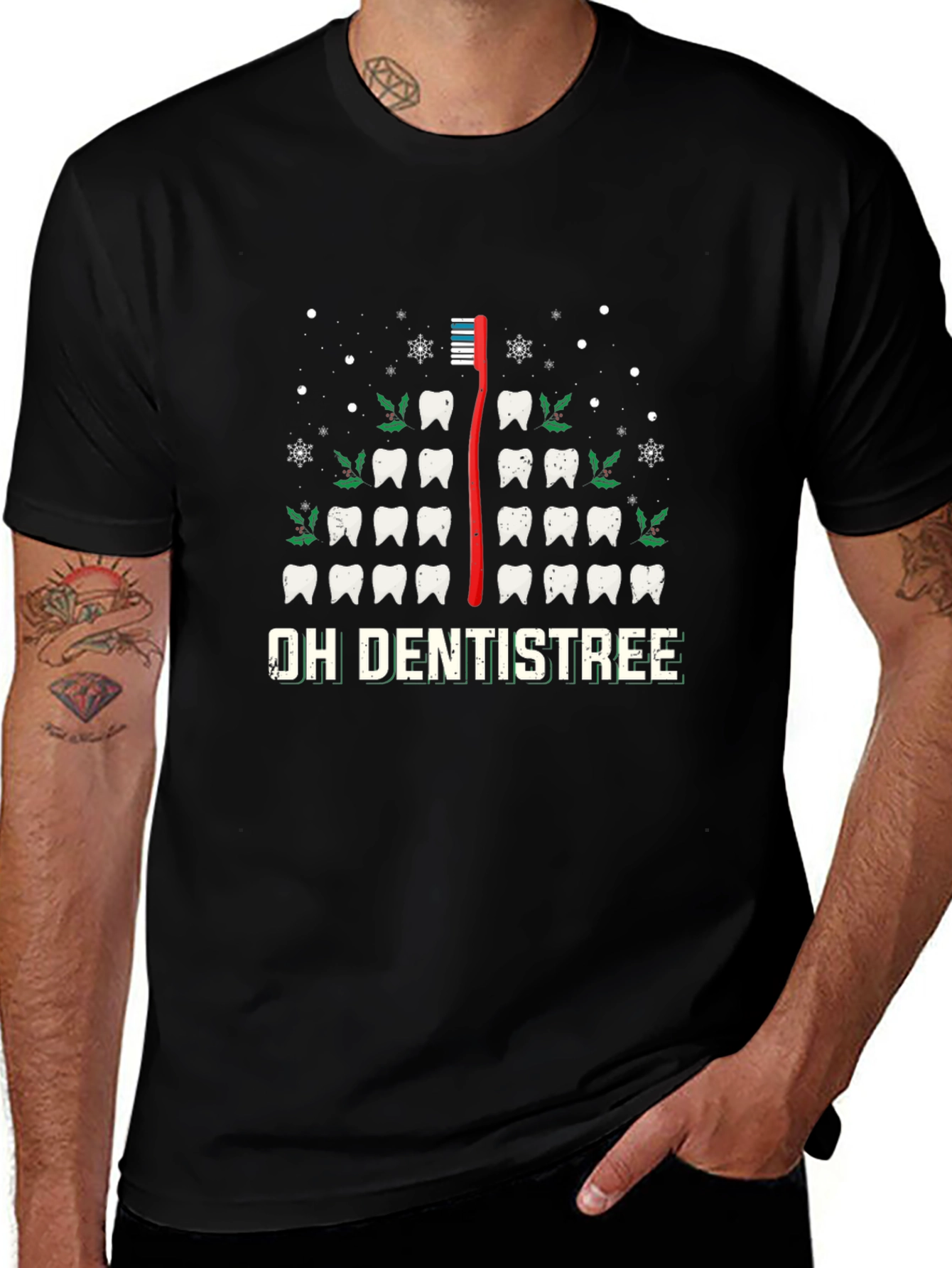 Oh Dentistree T-Shirt - Festive Holiday Dental Tee