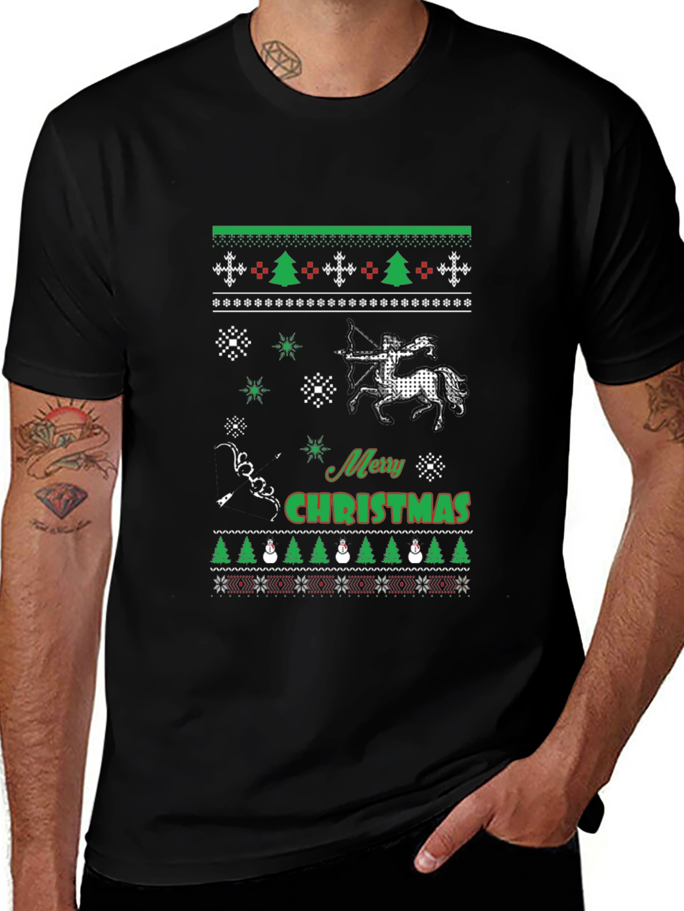 Festive Archer Ugly Christmas T-Shirt