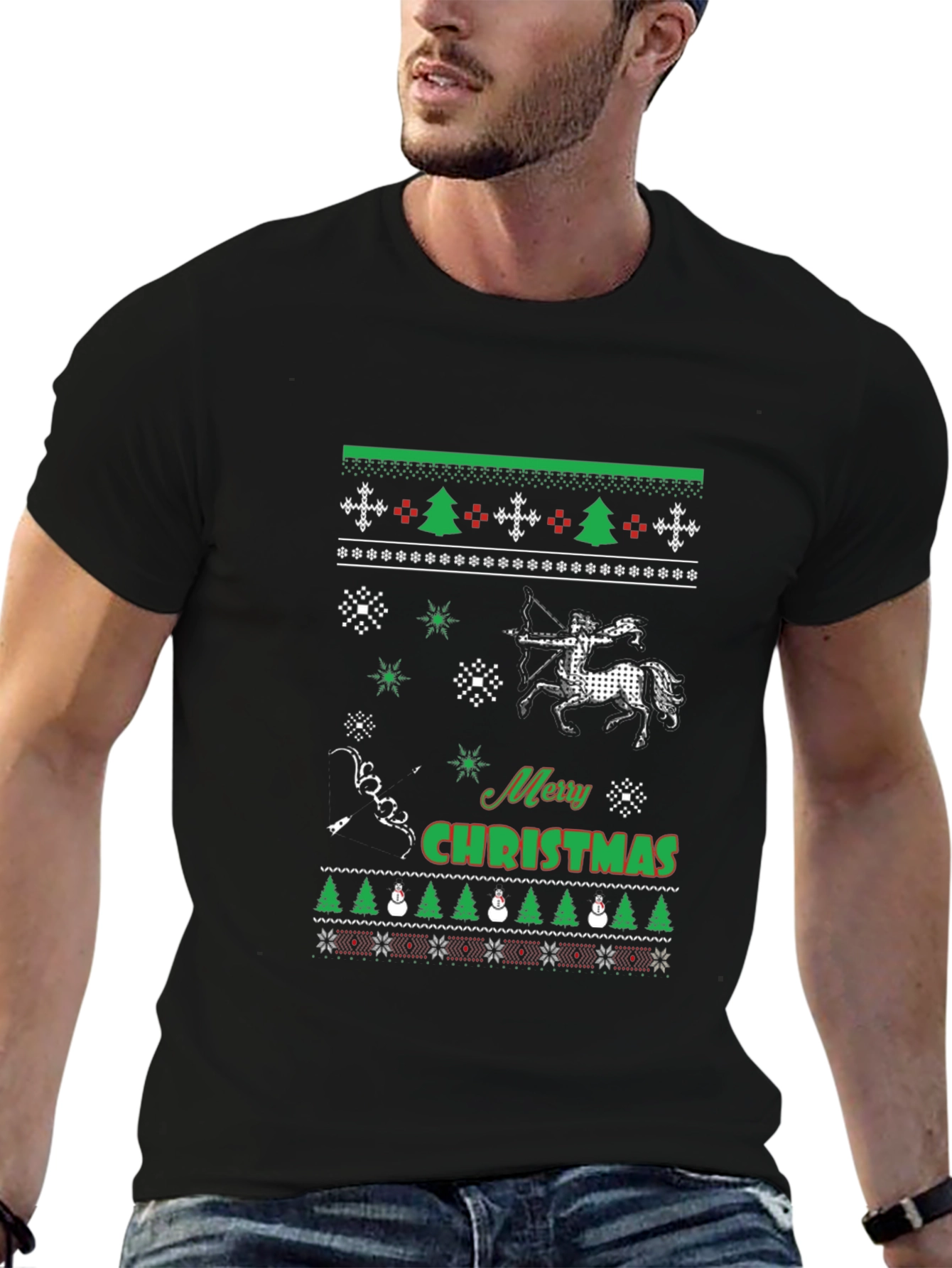 Festive Archer Ugly Christmas T-Shirt