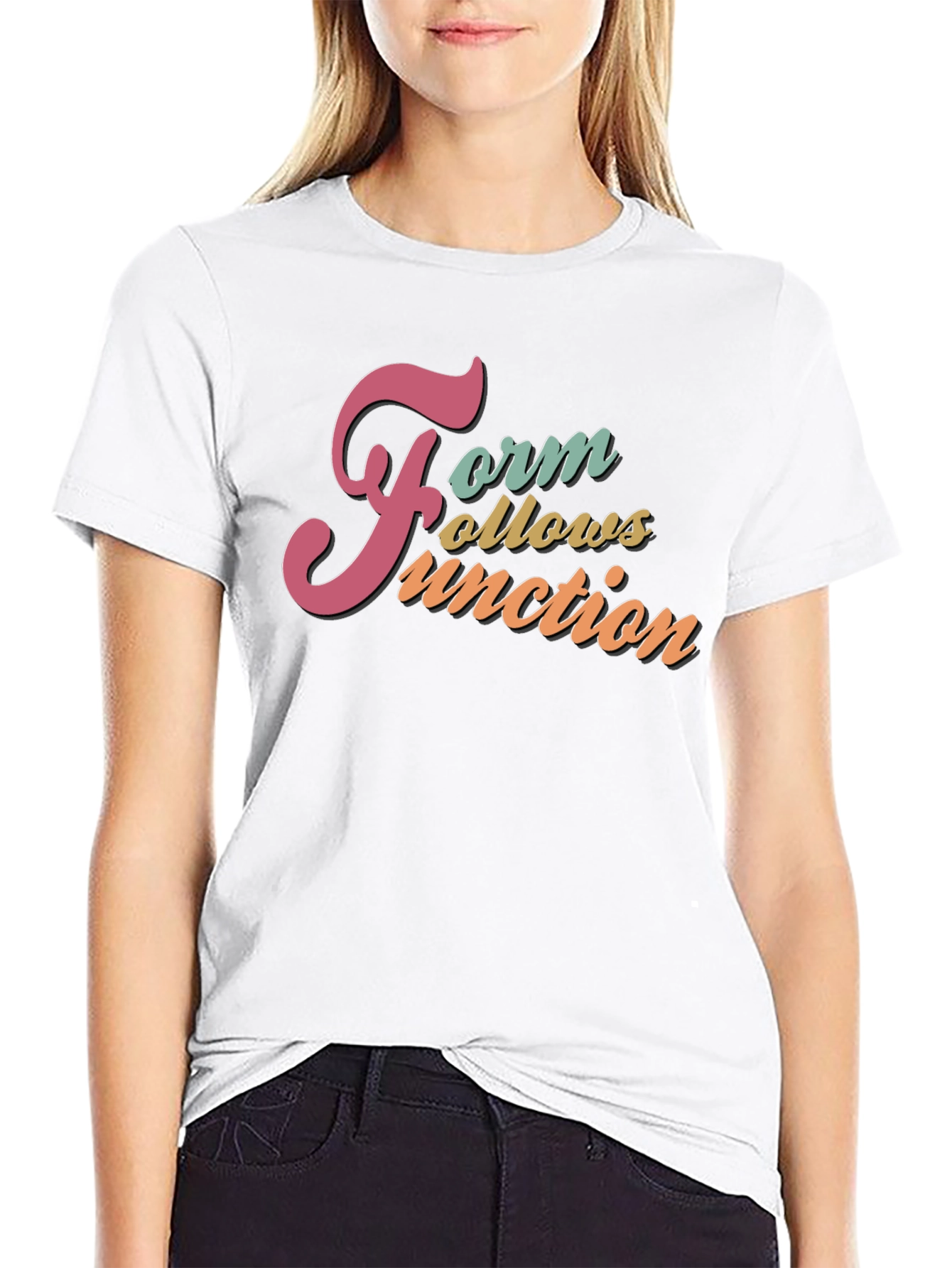 Form Follows Function Black Graphic T-Shirt