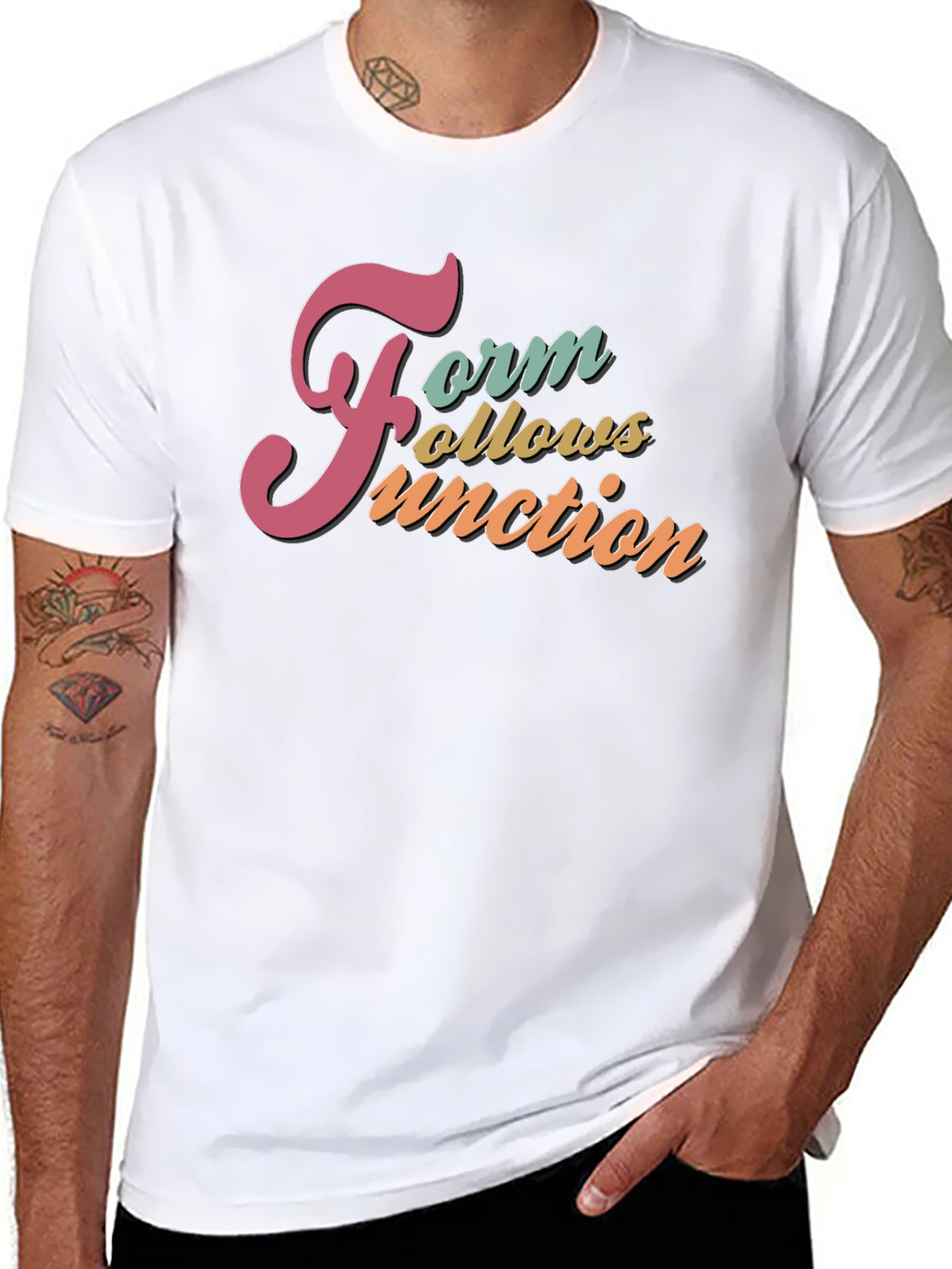 Form Follows Function Black Graphic T-Shirt