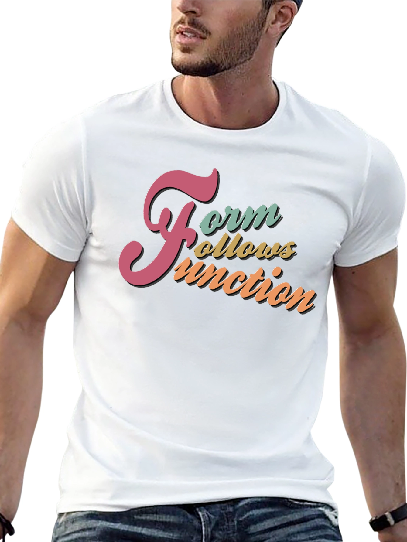 Form Follows Function Black Graphic T-Shirt