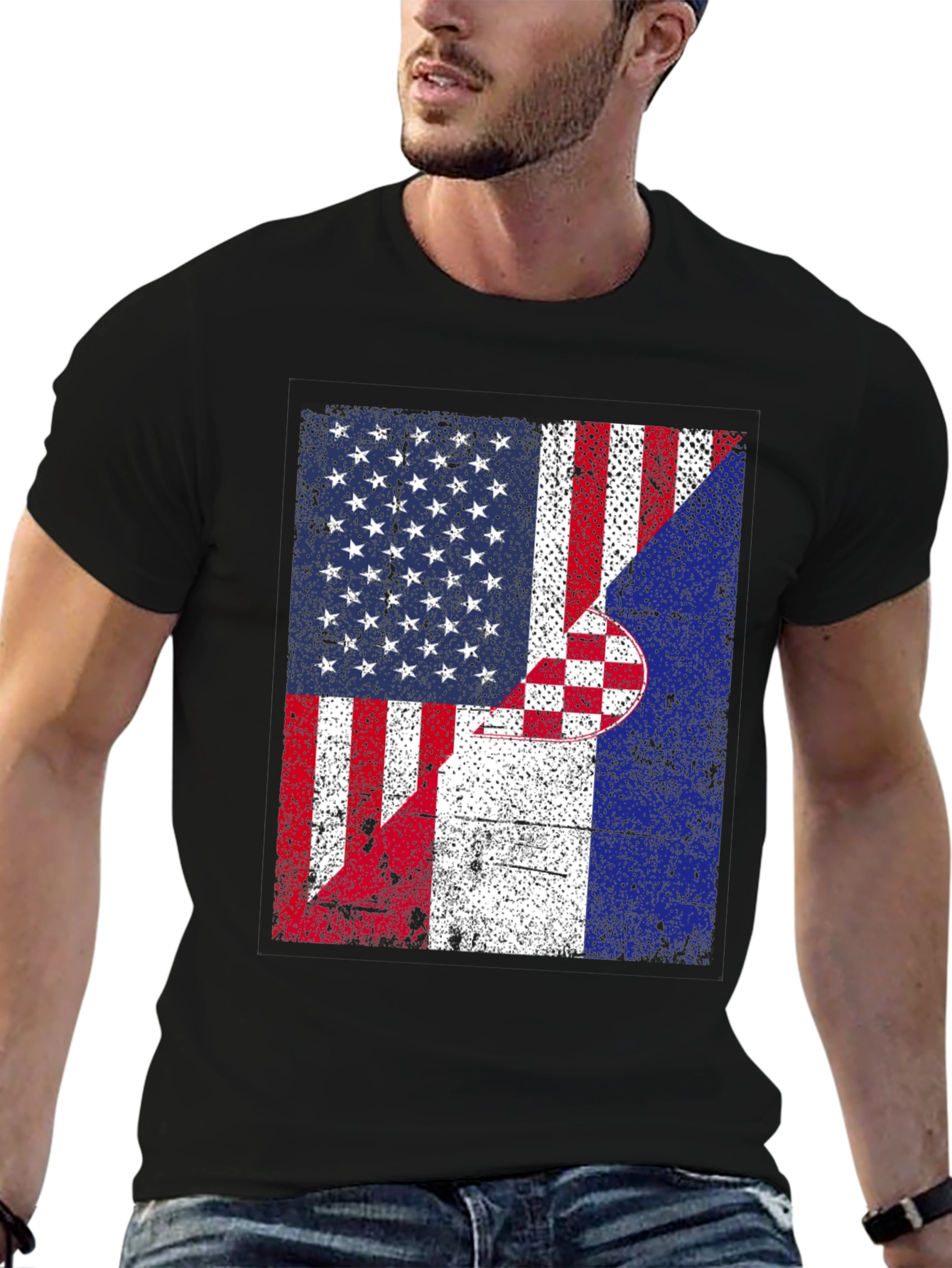 USA Croatia Flags T-Shirt
