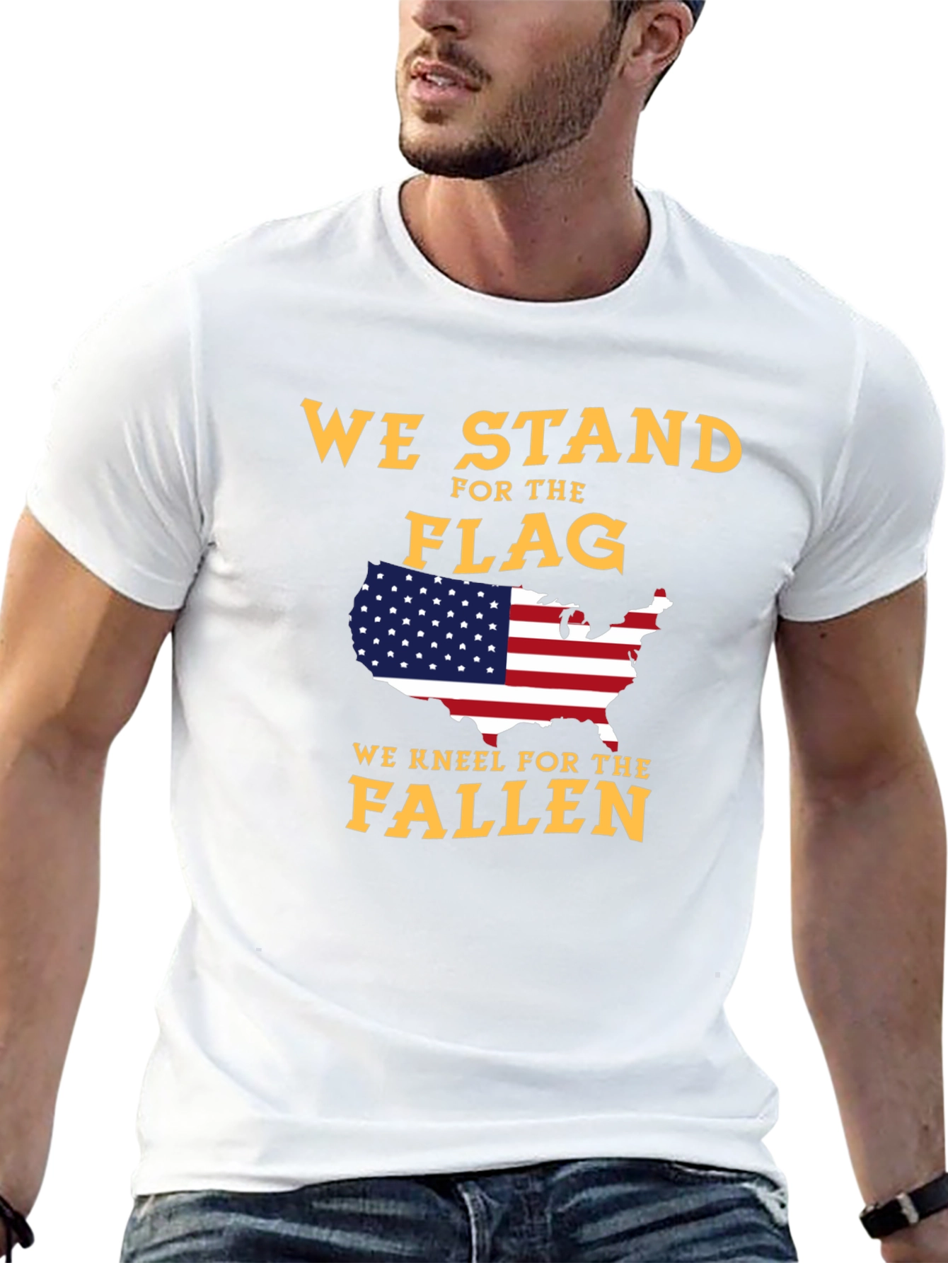 Patriotic USA Flag Graphic T-Shirt