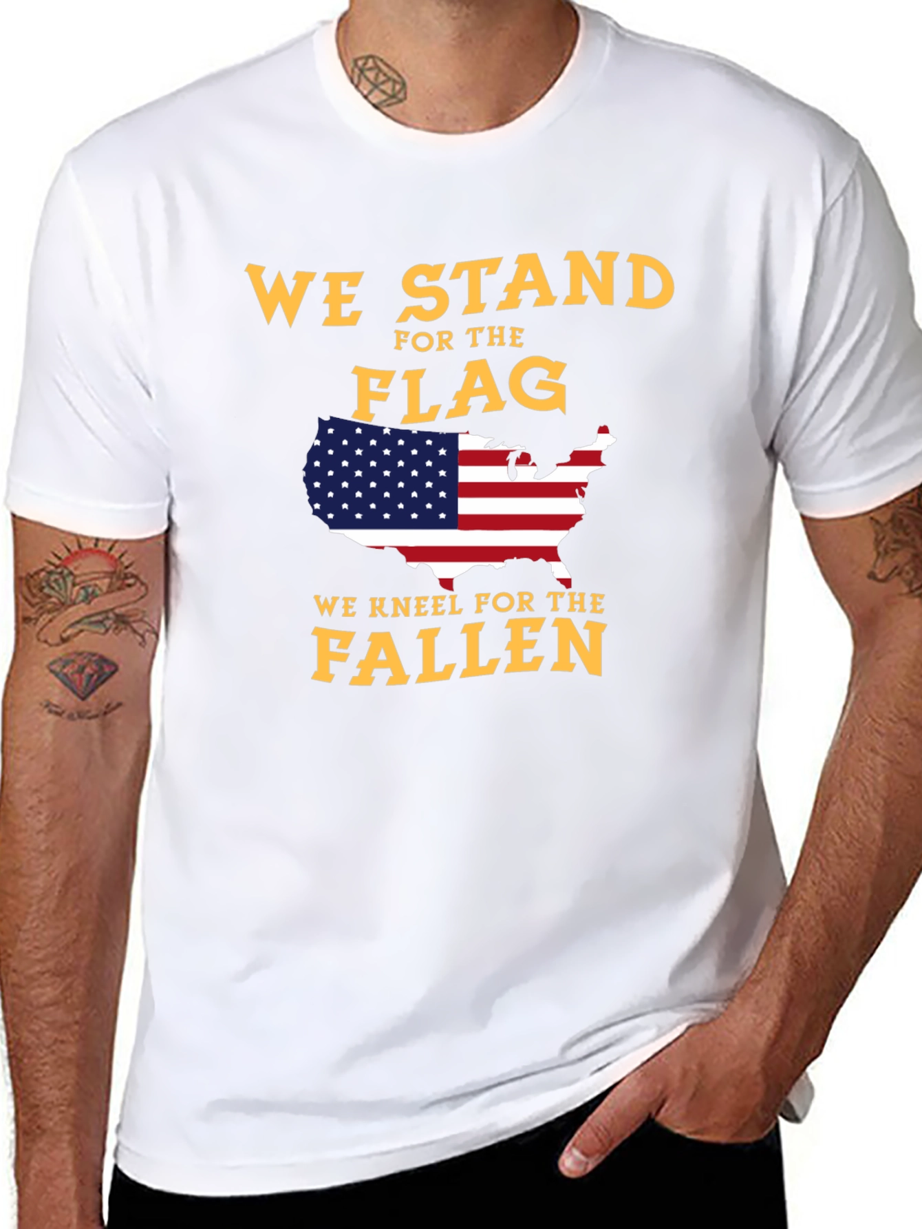Patriotic USA Flag Graphic T-Shirt