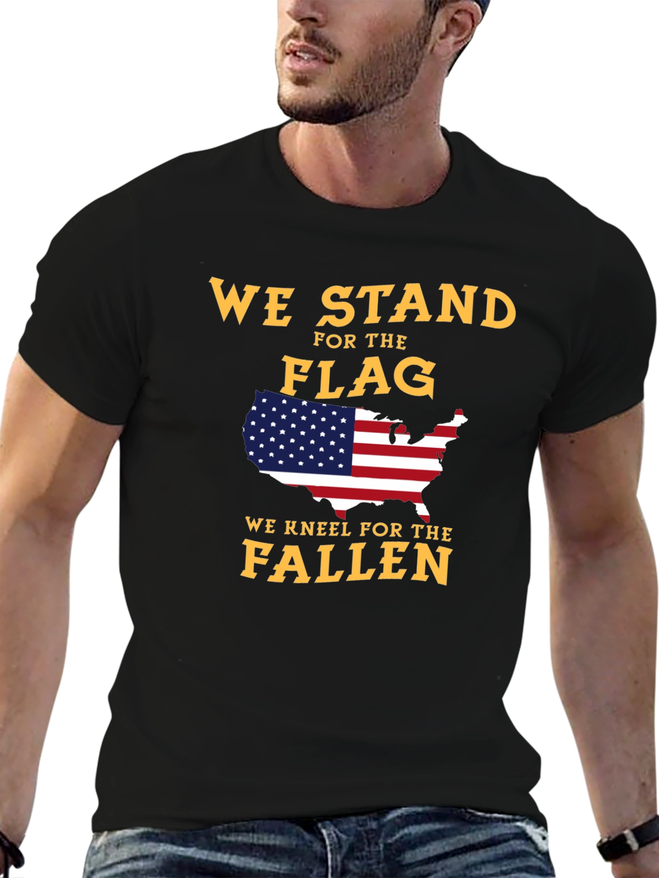 Patriotic USA Flag Graphic T-Shirt