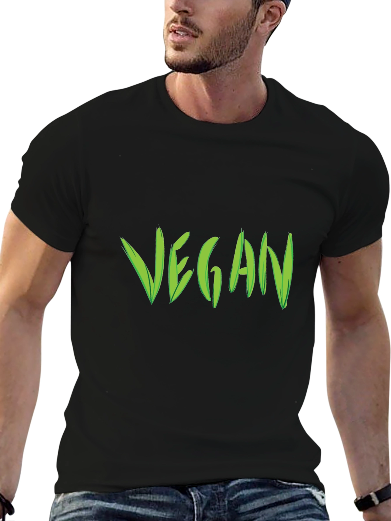 Vegan Graphic Tee - Black T-Shirt