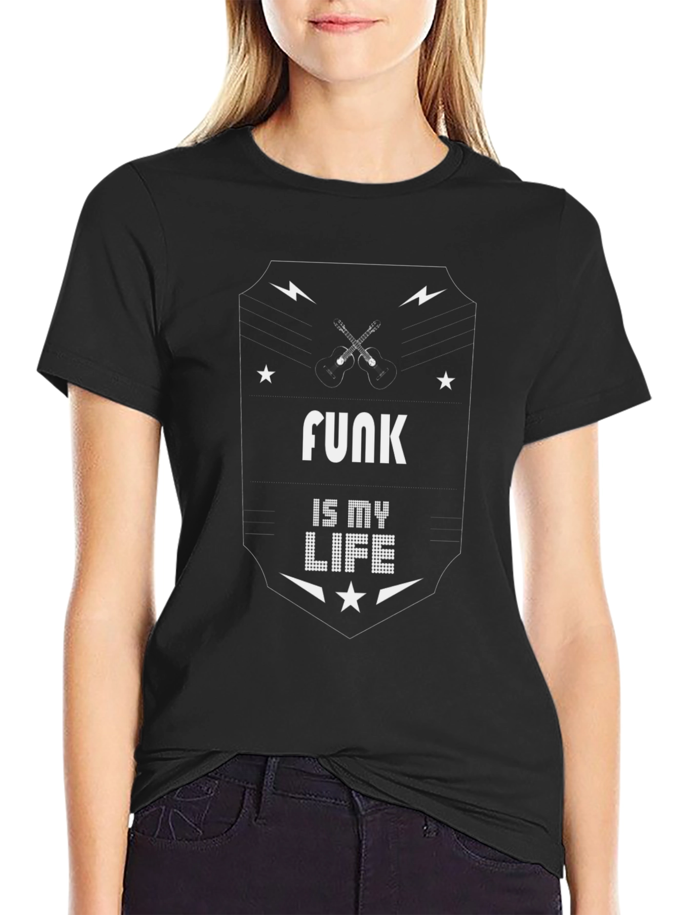 Funk is My Life Black Graphic Tee