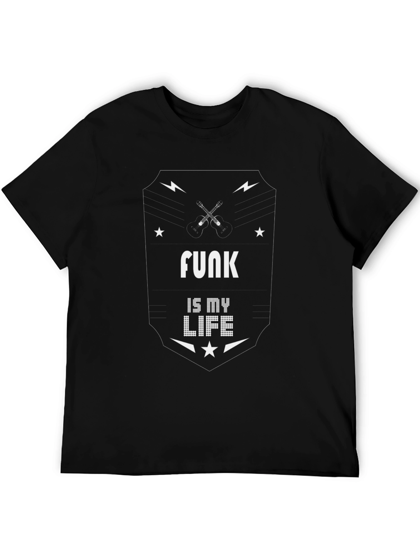 Funk is My Life Black Graphic Tee