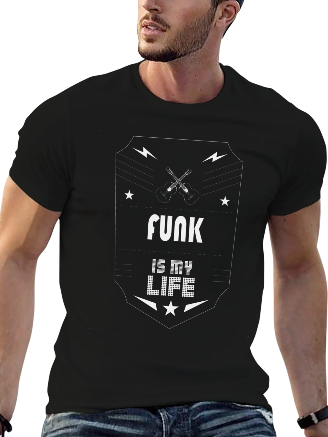 Funk is My Life Black Graphic Tee
