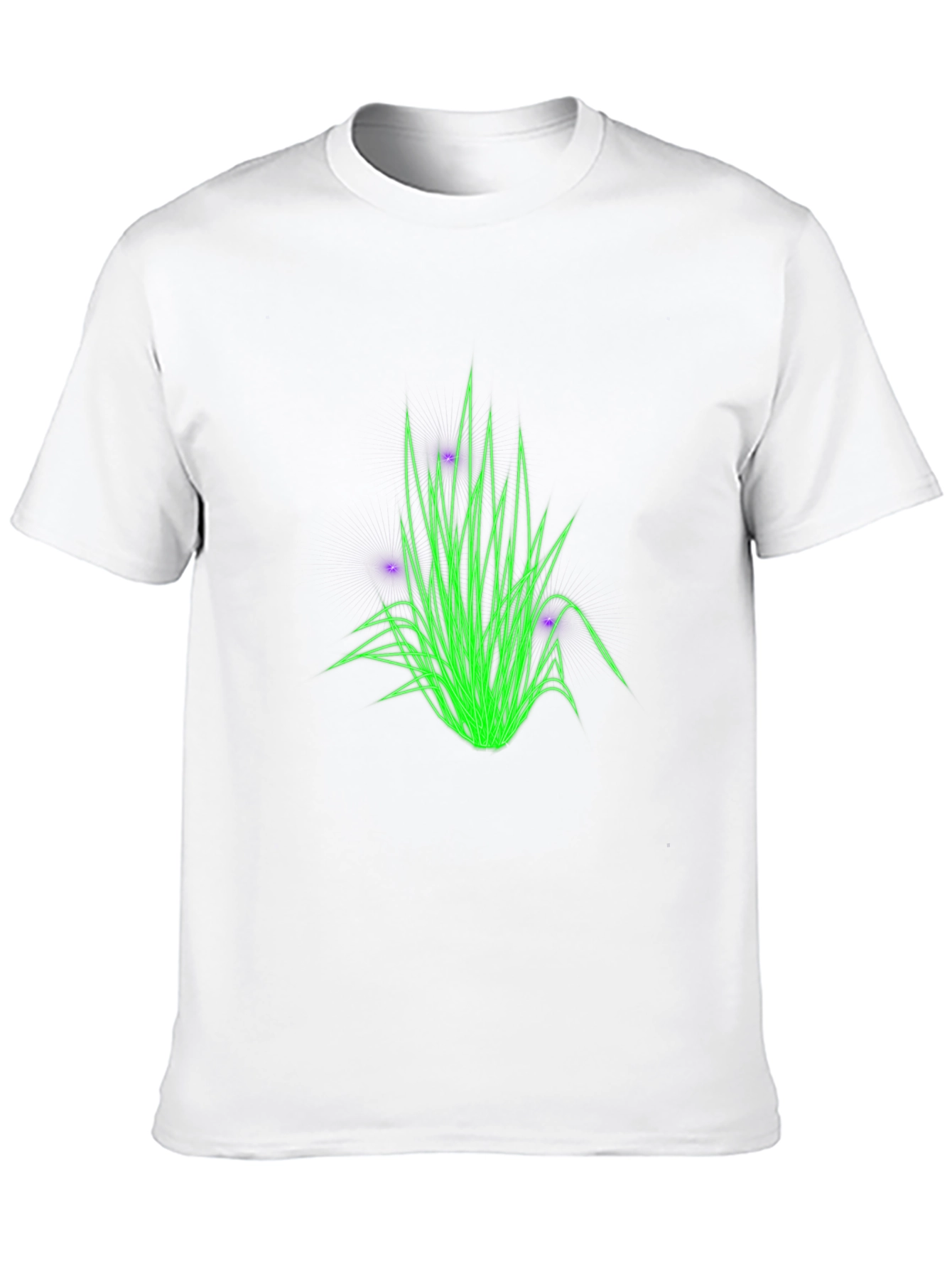 Neon Grass Graphic Tee - Stylish Black T-Shirt