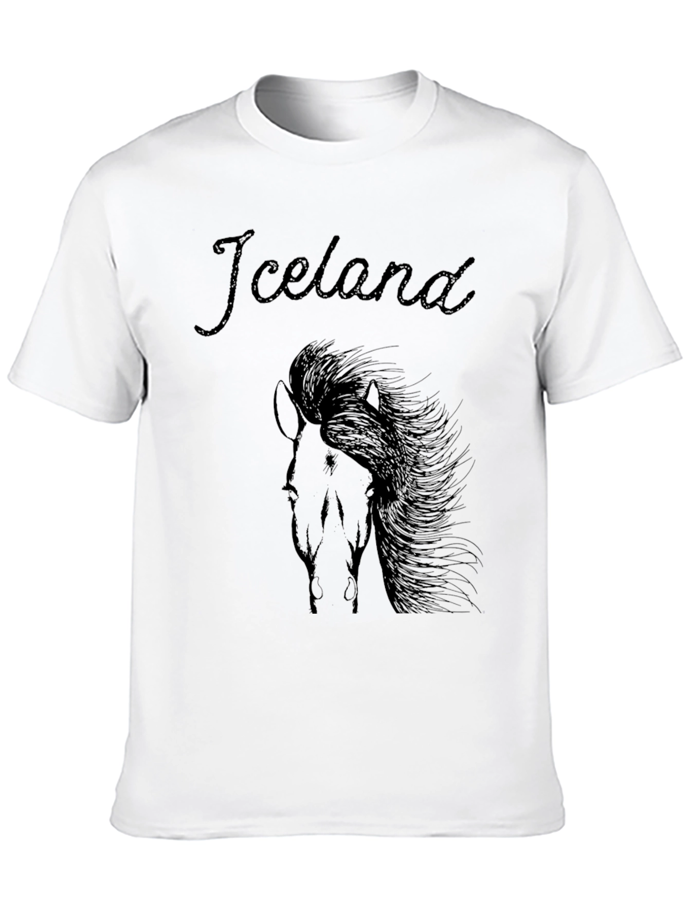 Iceland Horse Graphic T-Shirt - Unisex Black Tee