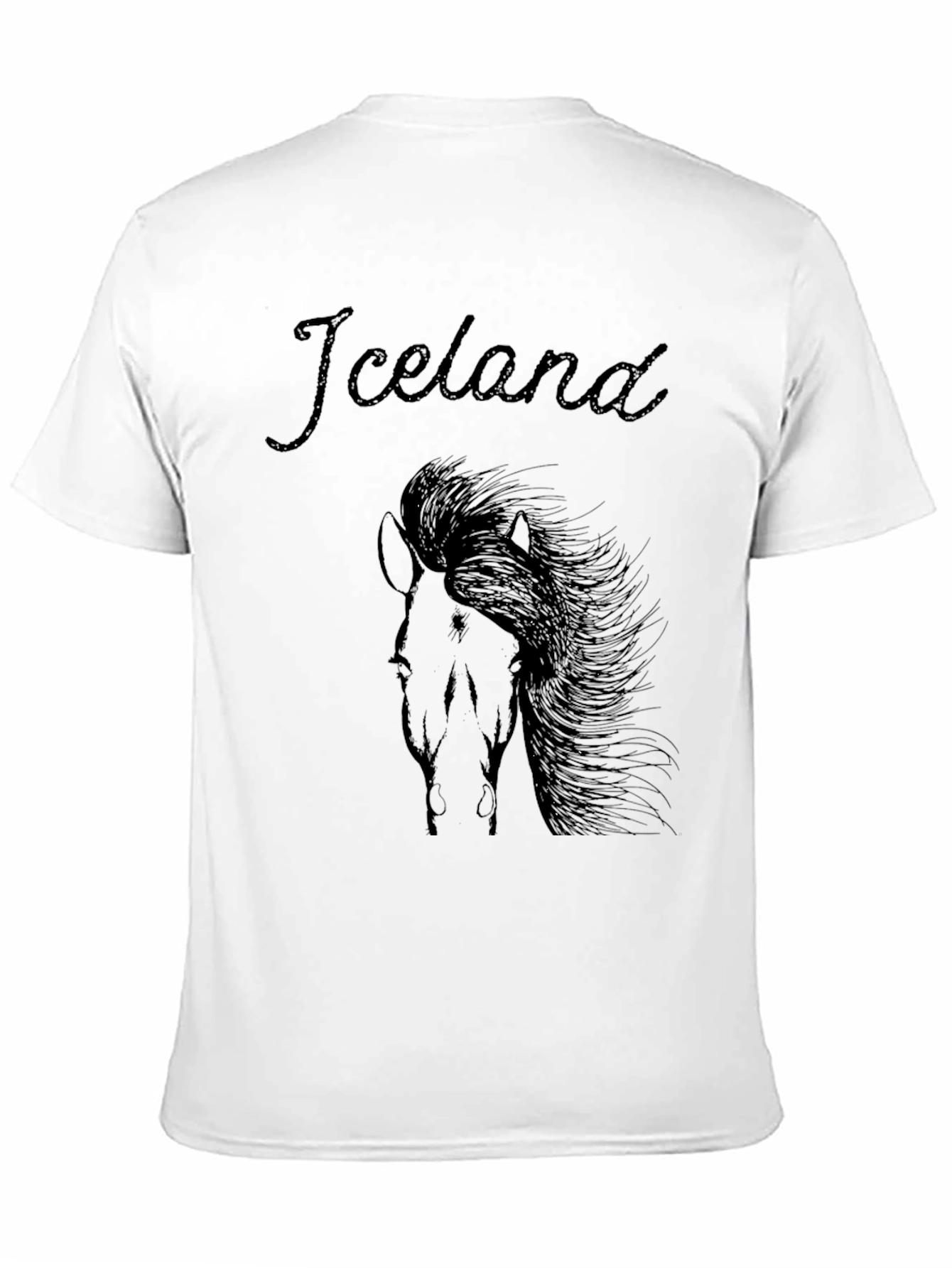 Iceland Horse Graphic T-Shirt - Unisex Black Tee