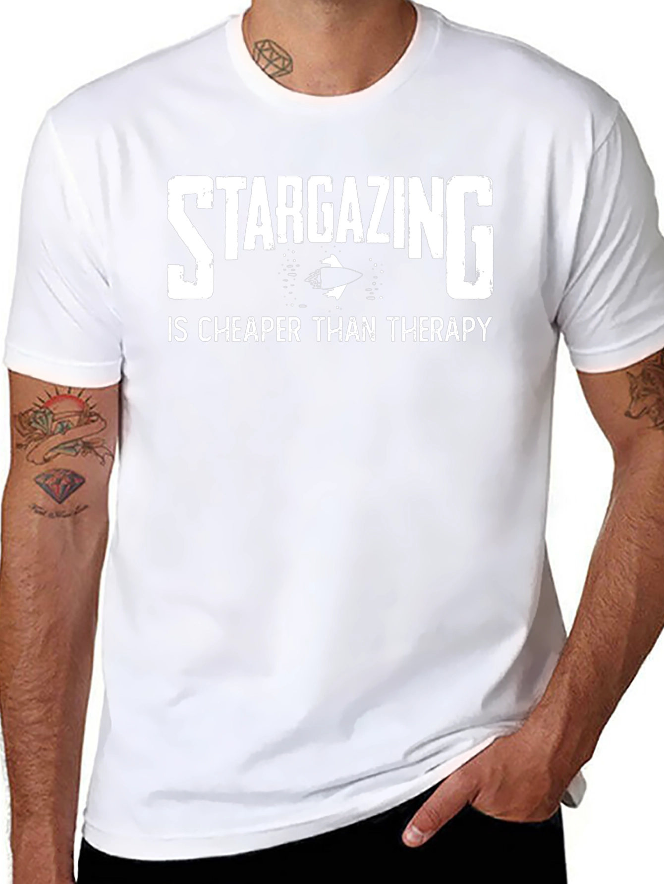 Stargazing Therapy Graphic T-Shirt